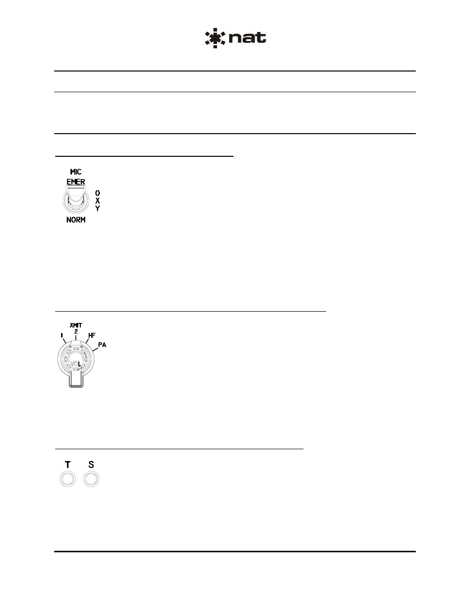 1 806 and 807 control functions, 2 row 1 controls | Northern Airborne Technology 806 User Manual | Page 48 / 53