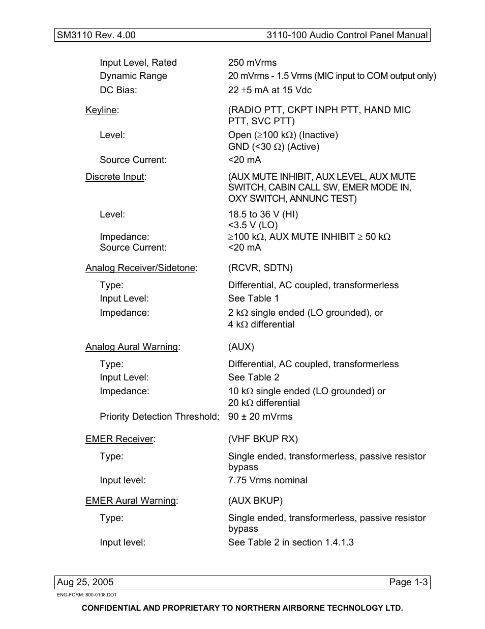 Northern Airborne Technology 3110 User Manual | Page 15 / 61