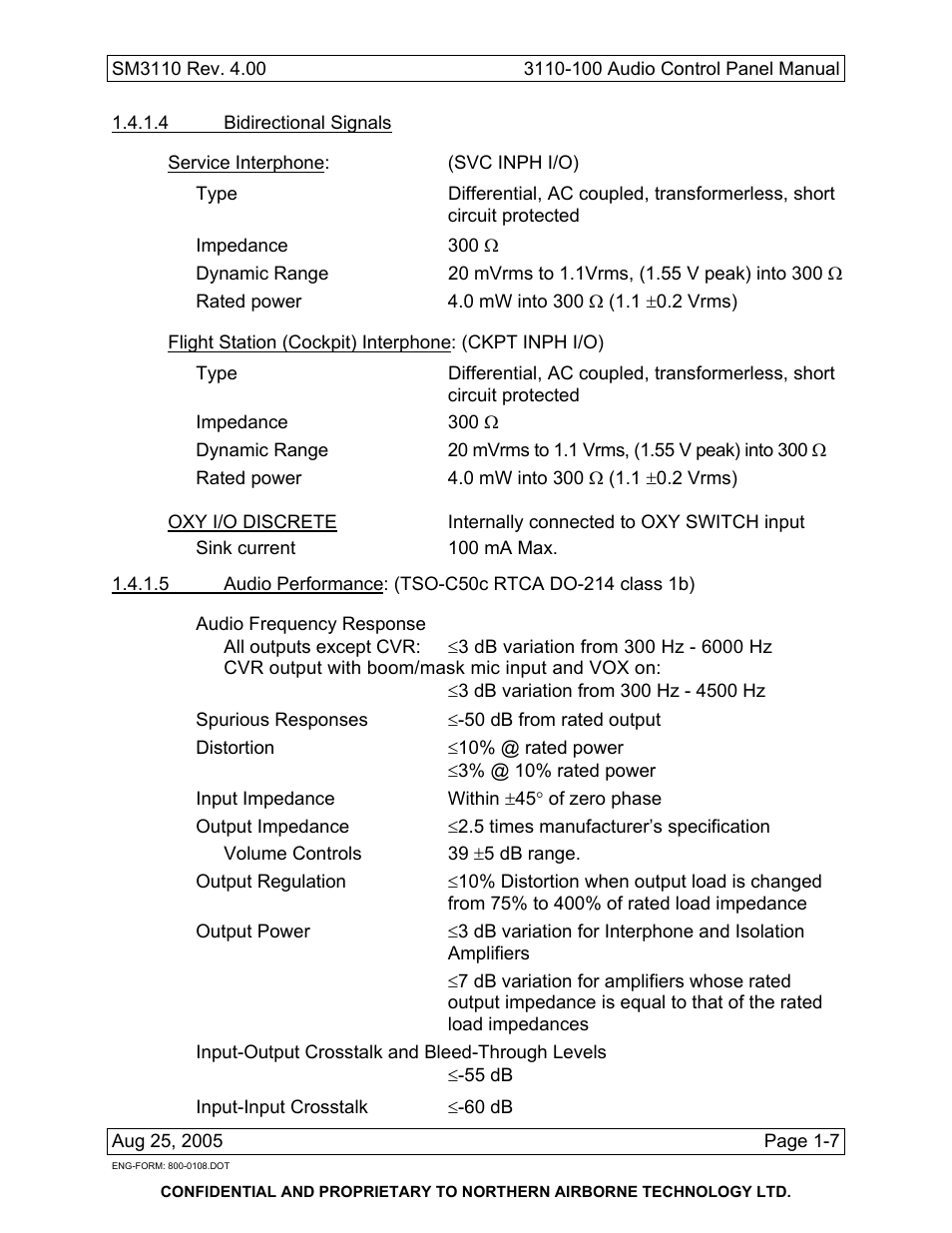 Northern Airborne Technology 3110 User Manual | Page 19 / 61