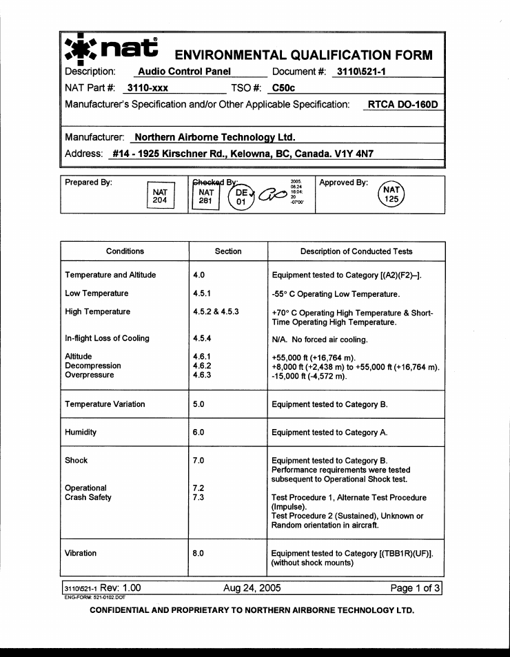 Northern Airborne Technology 3110 User Manual | Page 47 / 61