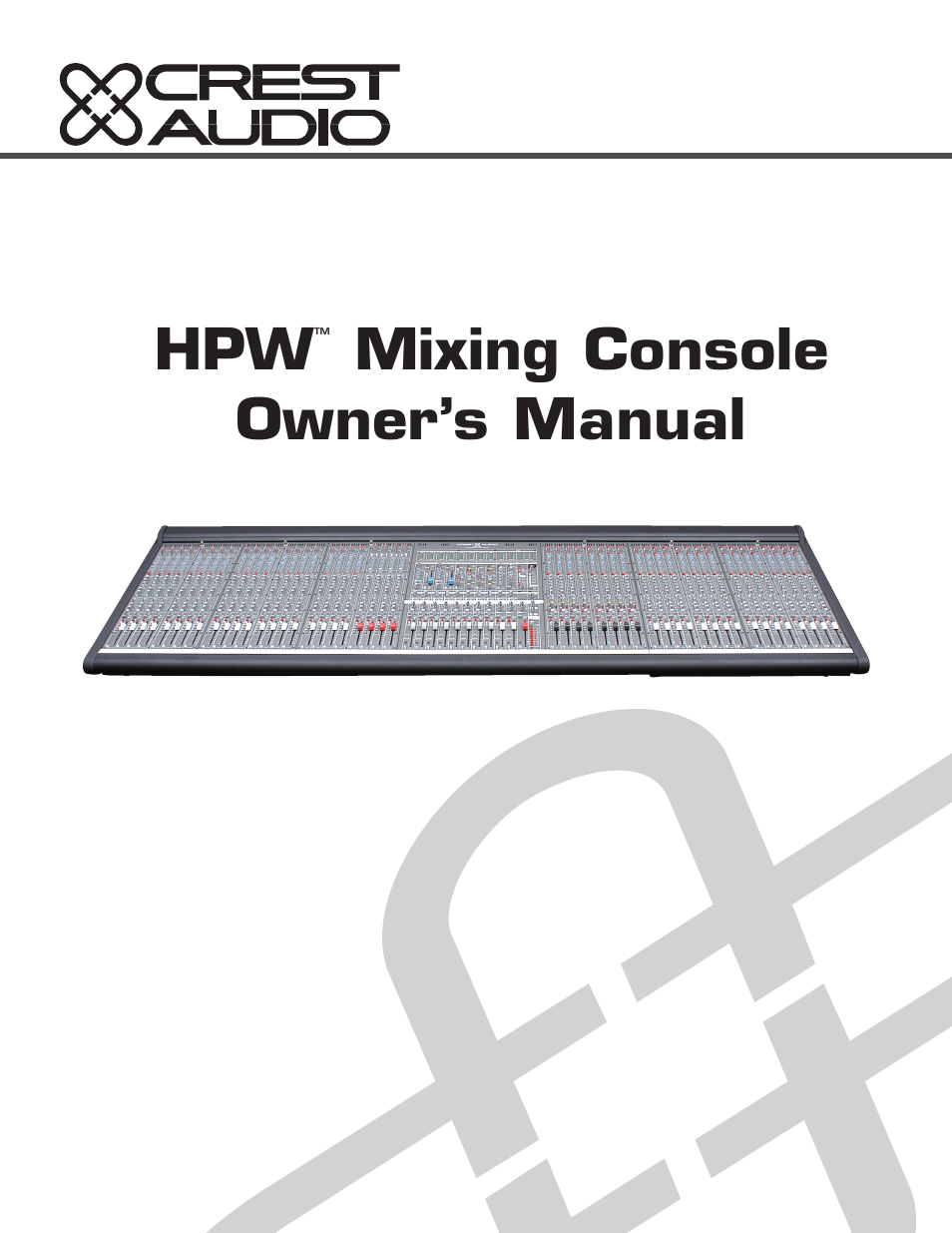 Crest Audio HPW User Manual | 60 pages