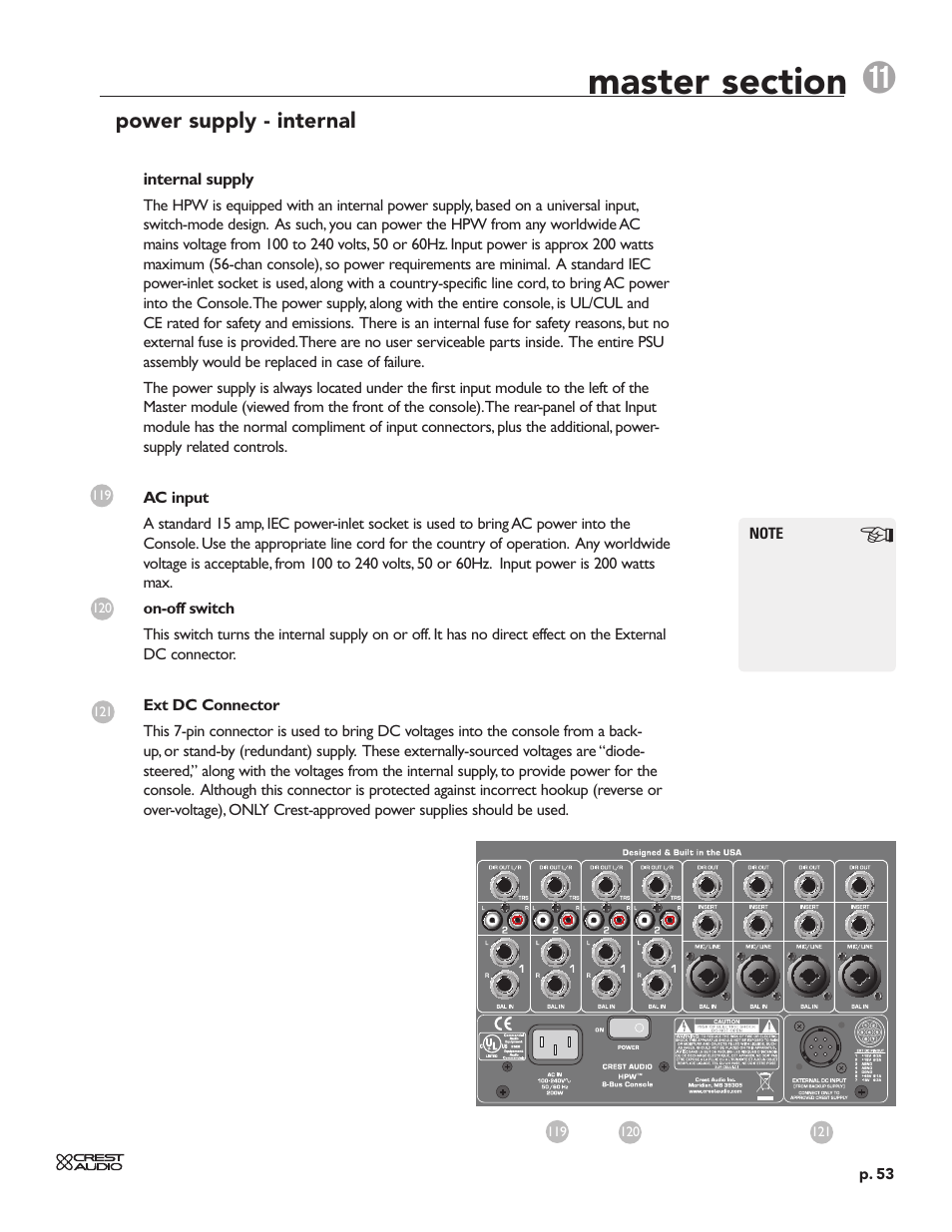 Crest Audio HPW User Manual | Page 53 / 60