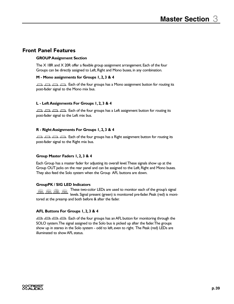 Crest Audio X-SERIES X 20R User Manual | Page 39 / 56