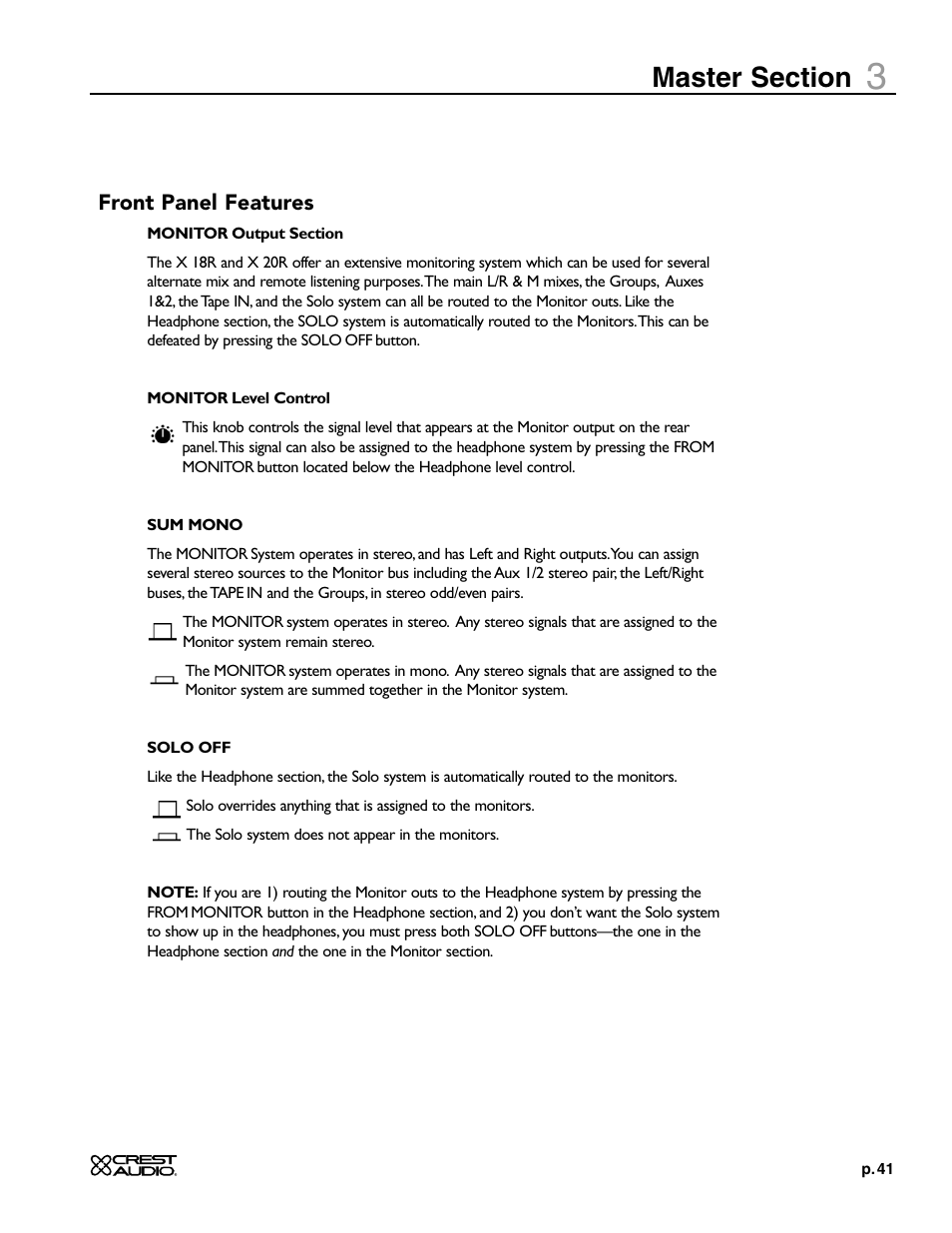 Crest Audio X-SERIES X 20R User Manual | Page 41 / 56