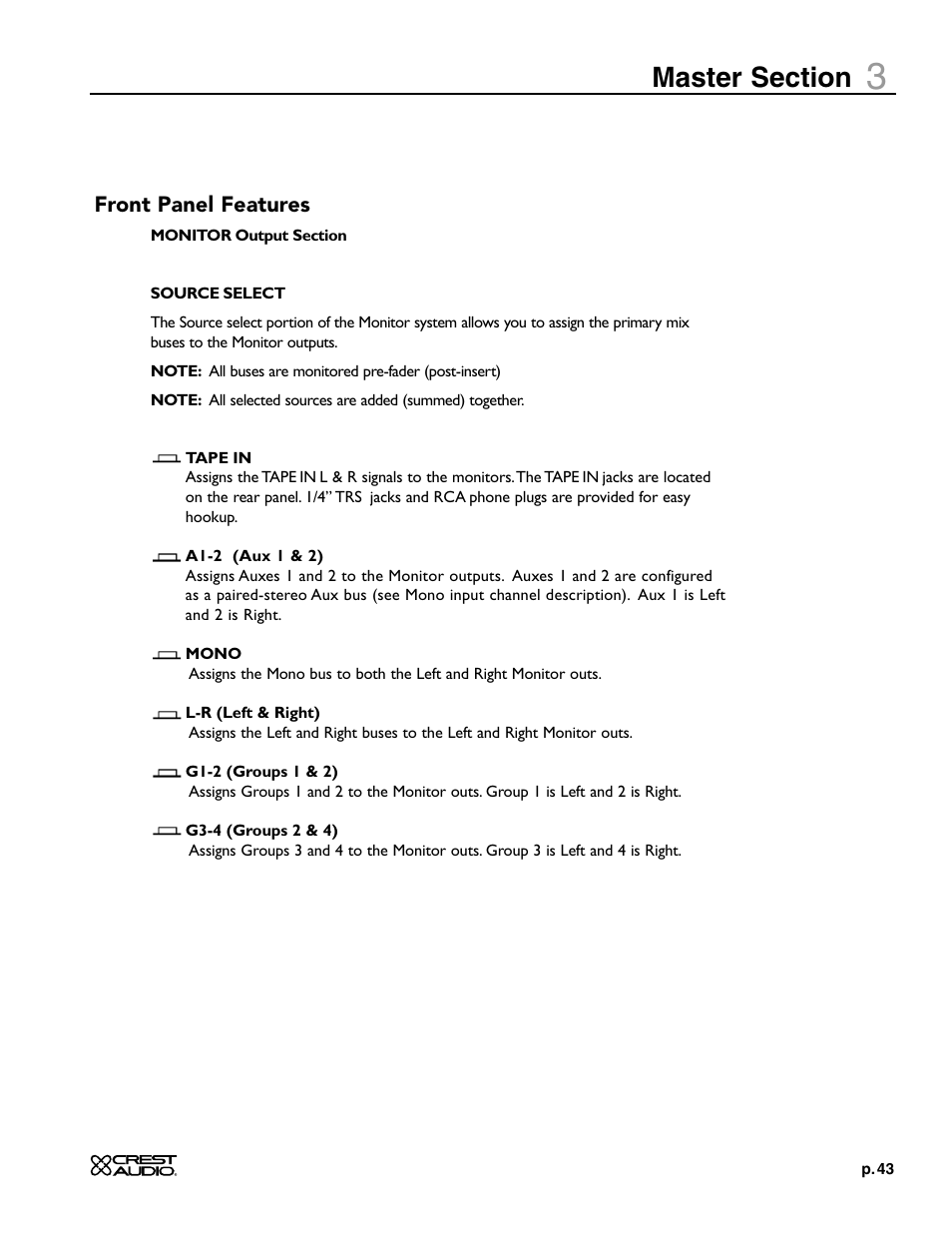Crest Audio X-SERIES X 20R User Manual | Page 43 / 56