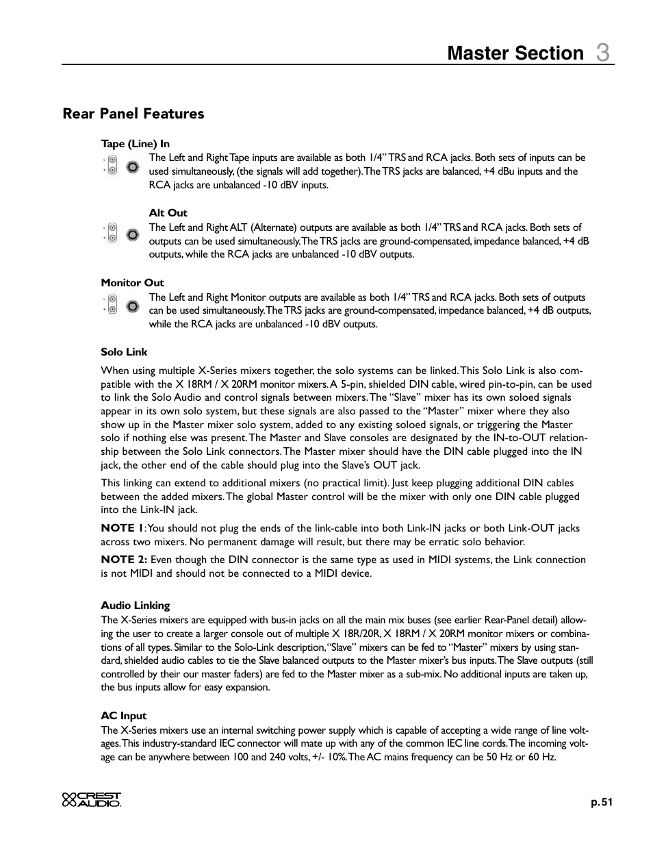 Crest Audio X-SERIES X 20R User Manual | Page 51 / 56