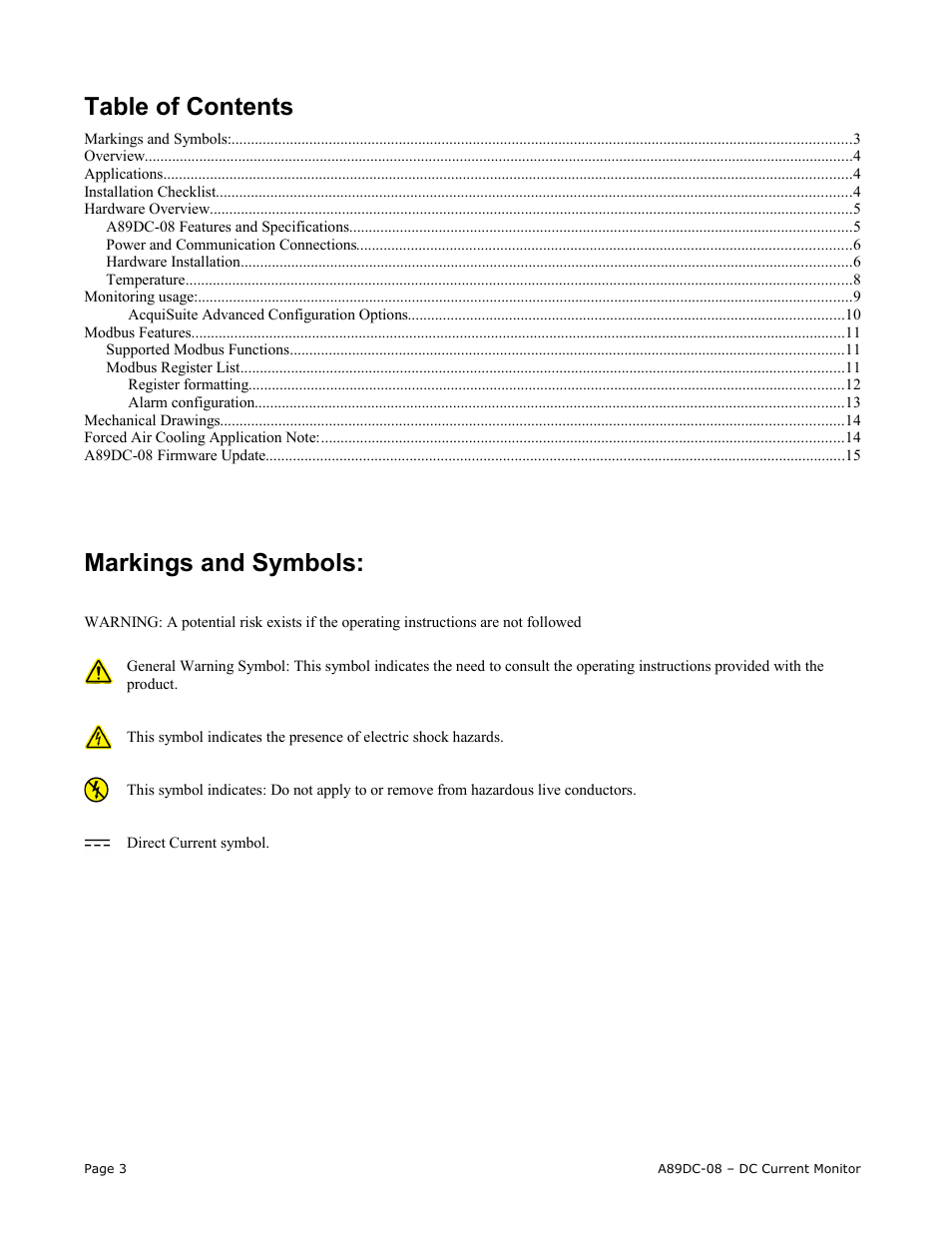 Obvius A89DC-08 User Manual | Page 3 / 15