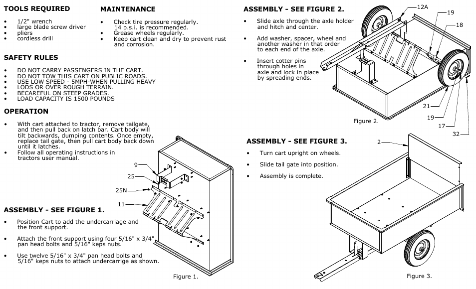 Ohio Steel 34601 20 Cu Ft Welded Steel Dump Cart User Manual | Page 2 / 2