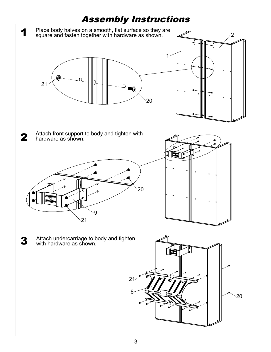 Assy 1, Drawing view98, Detail view n (1 : 4) | Drawing view100, Detail view r (1 : 8), Drawing view103, Assembly instructions | Ohio Steel 3042HKD 10 Cu Ft Steel Dump Cart User Manual | Page 4 / 12