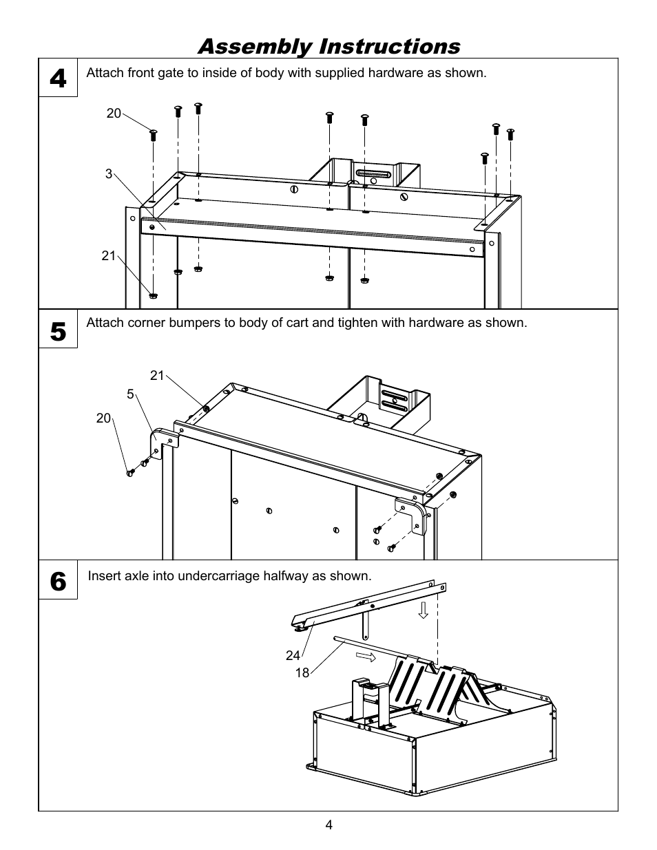 Assy 2, Drawing view104, Detail view t (1 : 6.5) | Drawing view106, Detail view u (1 : 8), Drawing view108, Assembly instructions | Ohio Steel 3042HKD 10 Cu Ft Steel Dump Cart User Manual | Page 5 / 12