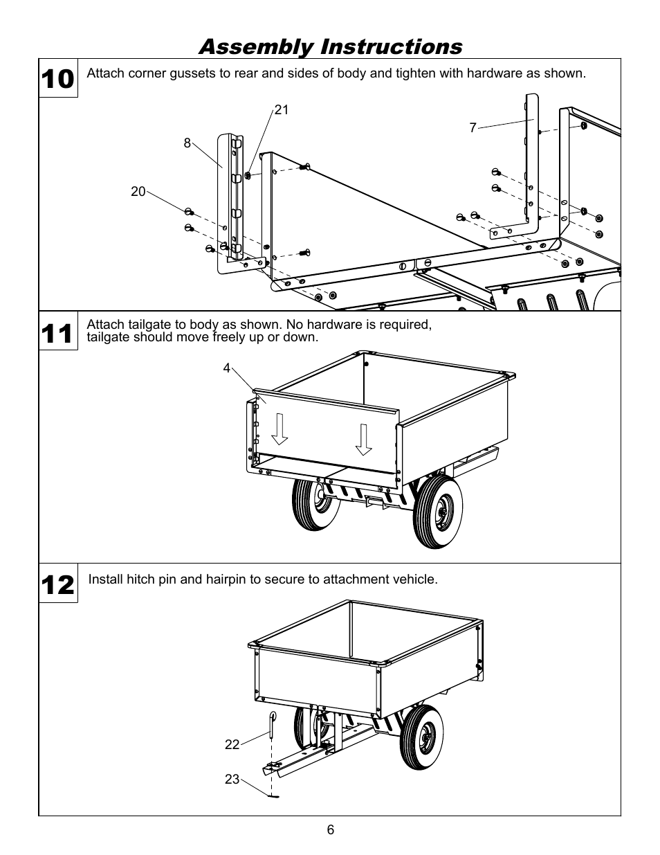 Assy 4, Drawing view115, Detail view w (1 : 7) | Drawing view117, Drawing view118, Assembly instructions | Ohio Steel 3042HKD 10 Cu Ft Steel Dump Cart User Manual | Page 7 / 12