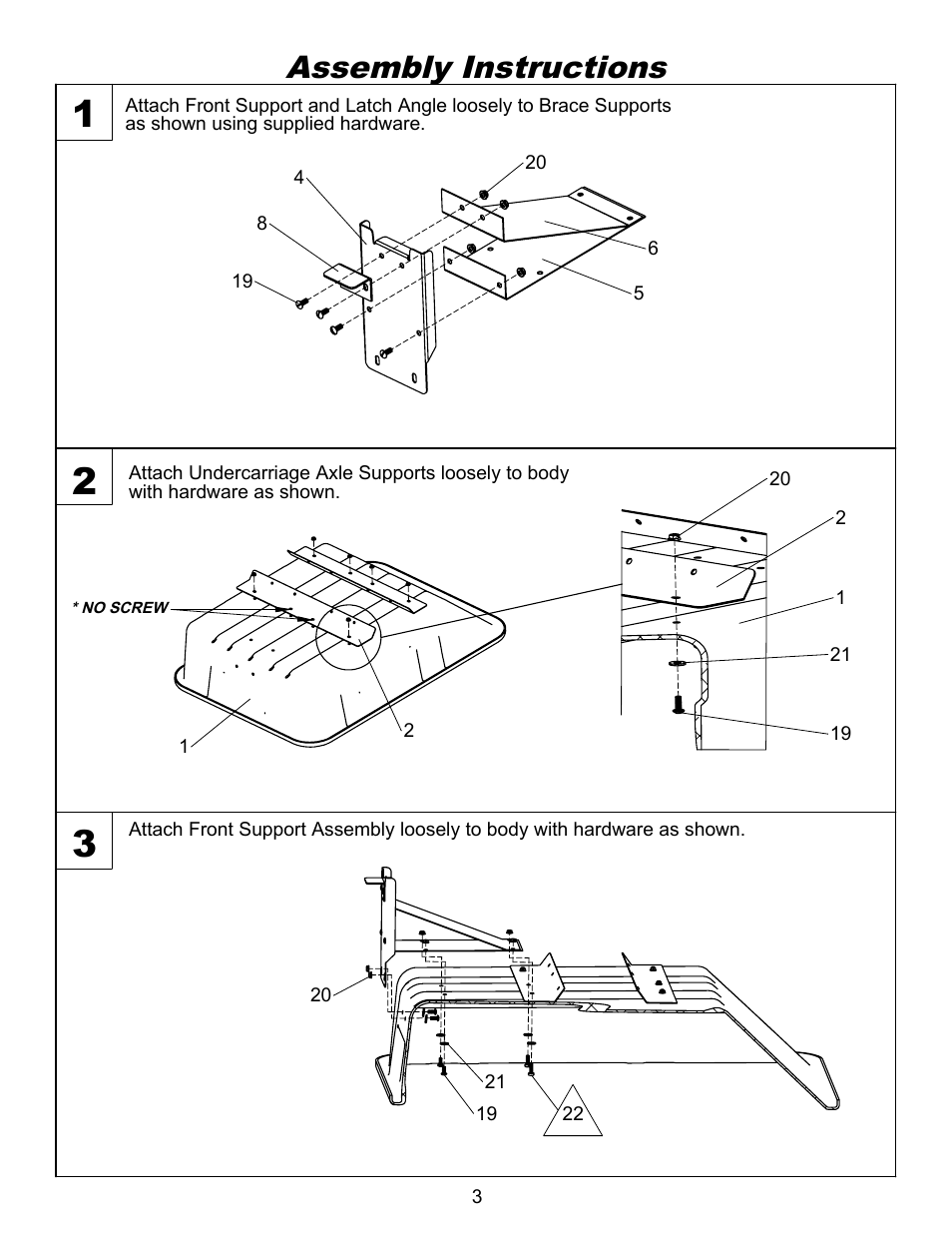 Assy 1, Drawing view3, Drawing view48 | Drawing view49, Section view ah-ah, Detail view ak (1 : 6), Drawing view74, Section view bd-bd, Assembly instructions | Ohio Steel 3040P 10 Cu Ft Poly Dump Cart User Manual | Page 4 / 10