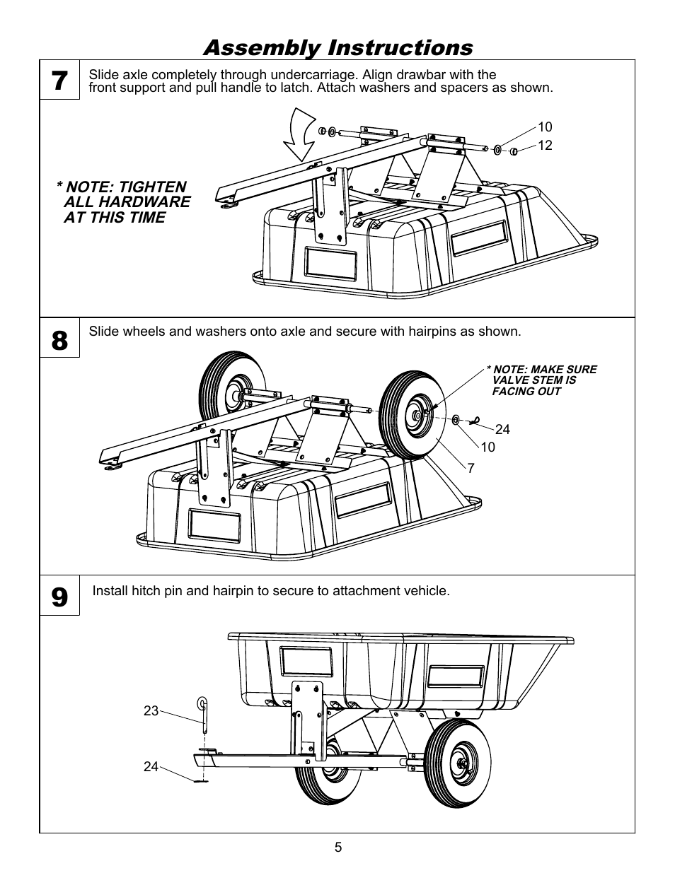 Assy 3, Drawing view81, Drawing view82 | Drawing view83, Assembly instructions | Ohio Steel 3040P 10 Cu Ft Poly Dump Cart User Manual | Page 6 / 10