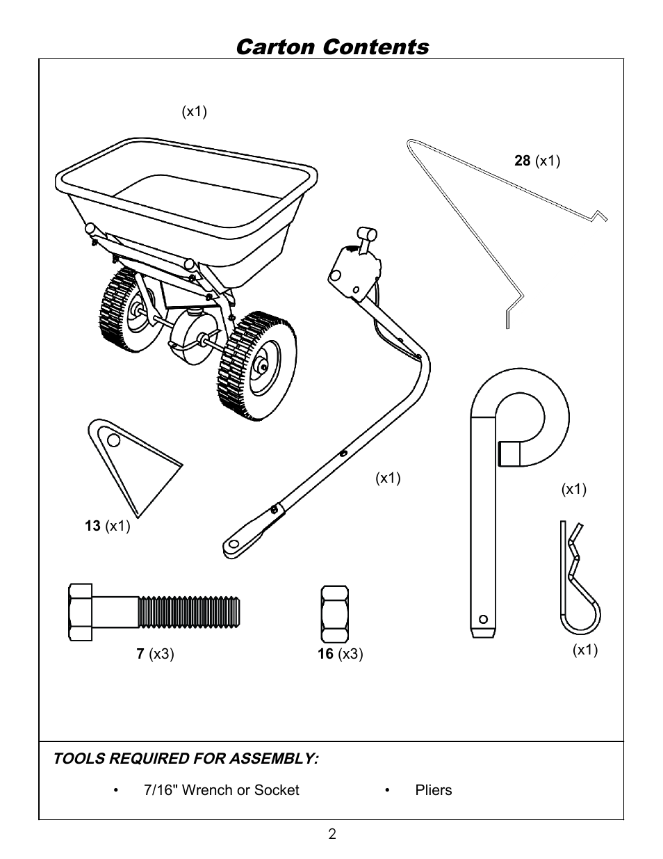 Ohio Steel 80TBS 80 lb. Broadcast Spreader User Manual | Page 3 / 10