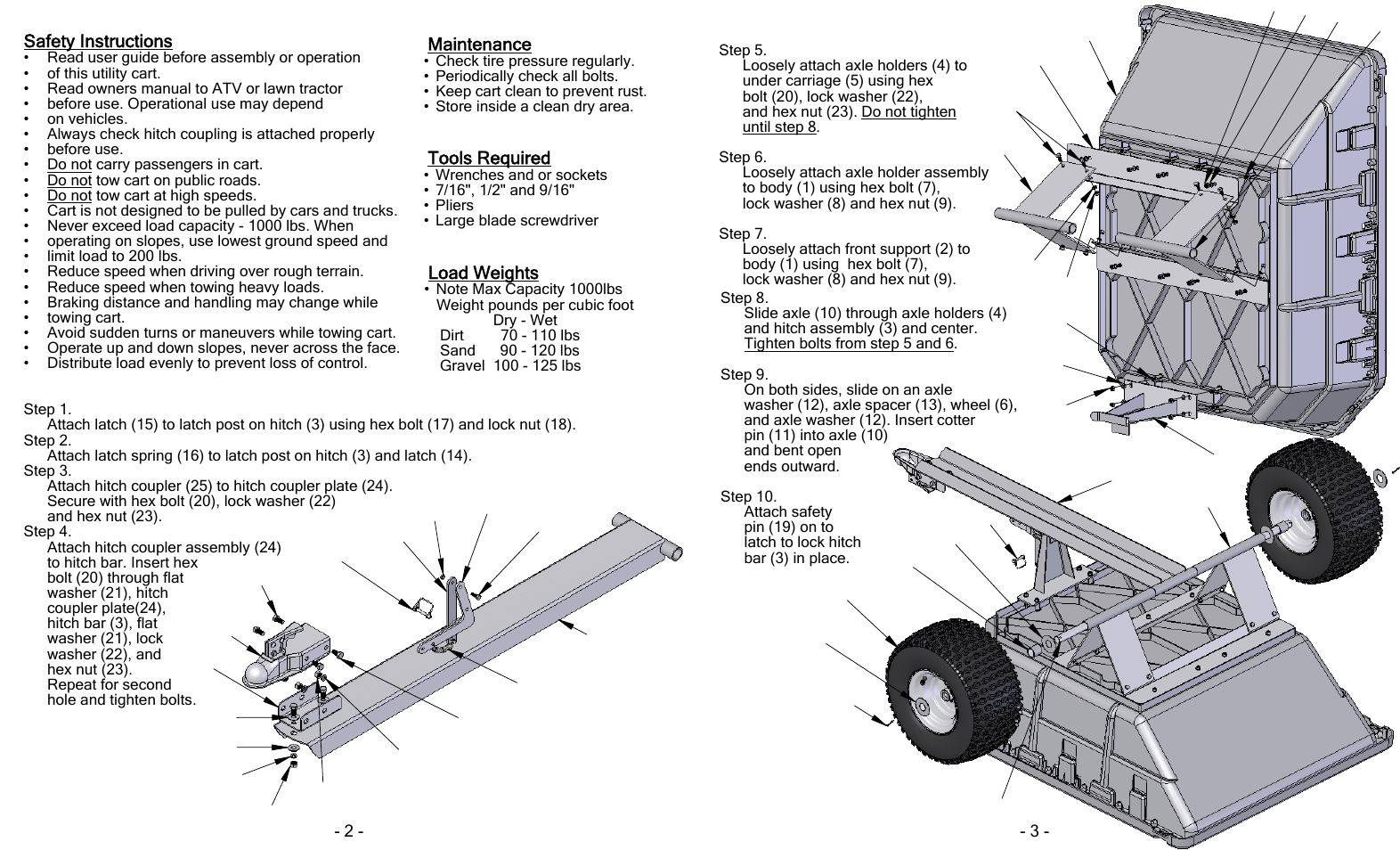 4048patv manual p2 | Ohio Steel 4048P-ATV 12.5 Cu Ft Poly ATV Cart User Manual | Page 2 / 2