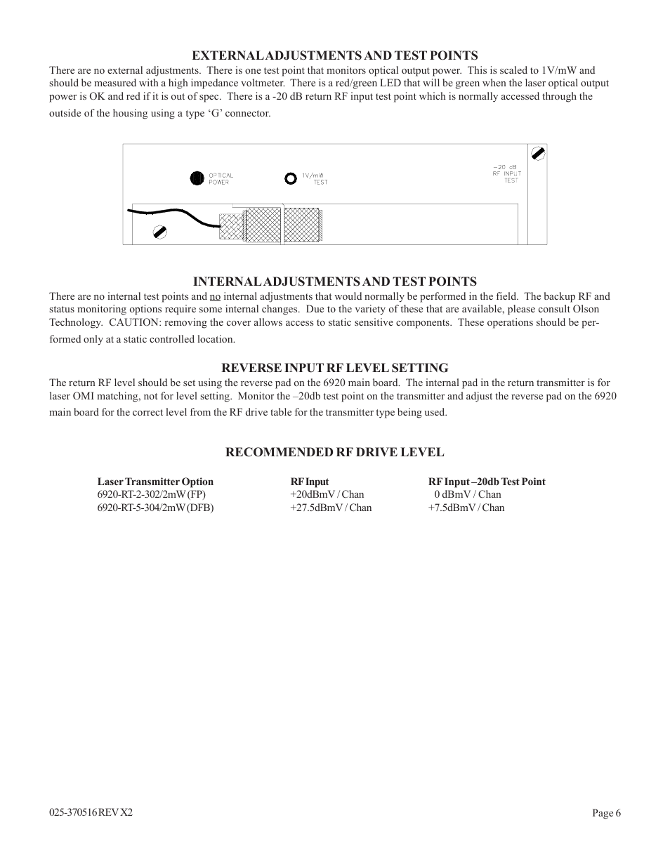 Olson Technology 6920-RT-x User Manual | Page 6 / 7