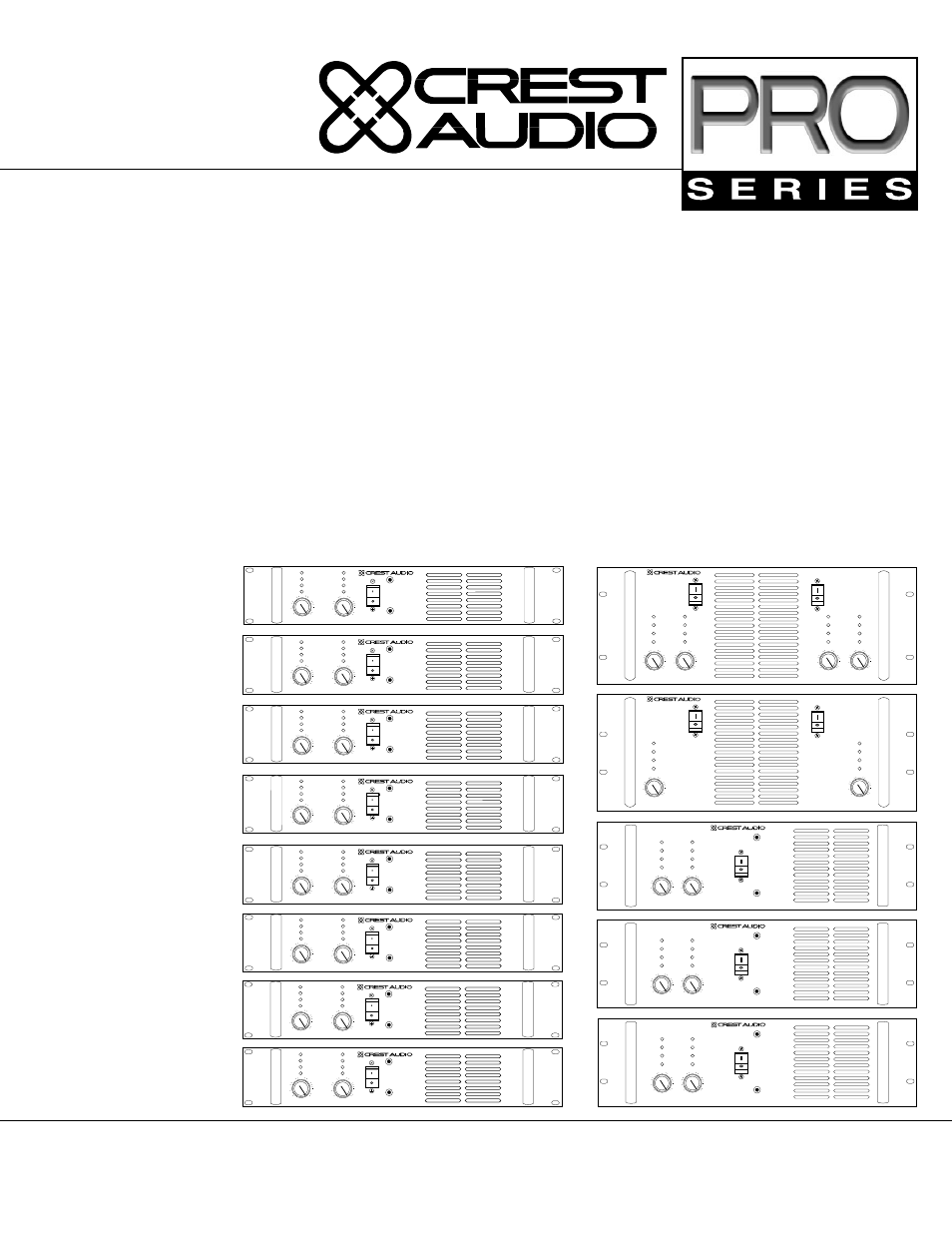 Crest Audio Stereo Amplifier User Manual | 32 pages