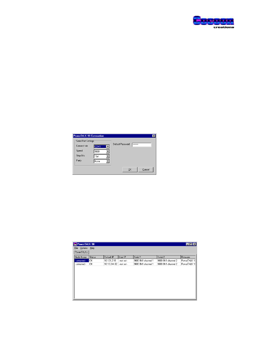 Powertalk 98 – windows gui software | Cocoon POWERTALK 101 User Manual | Page 31 / 55