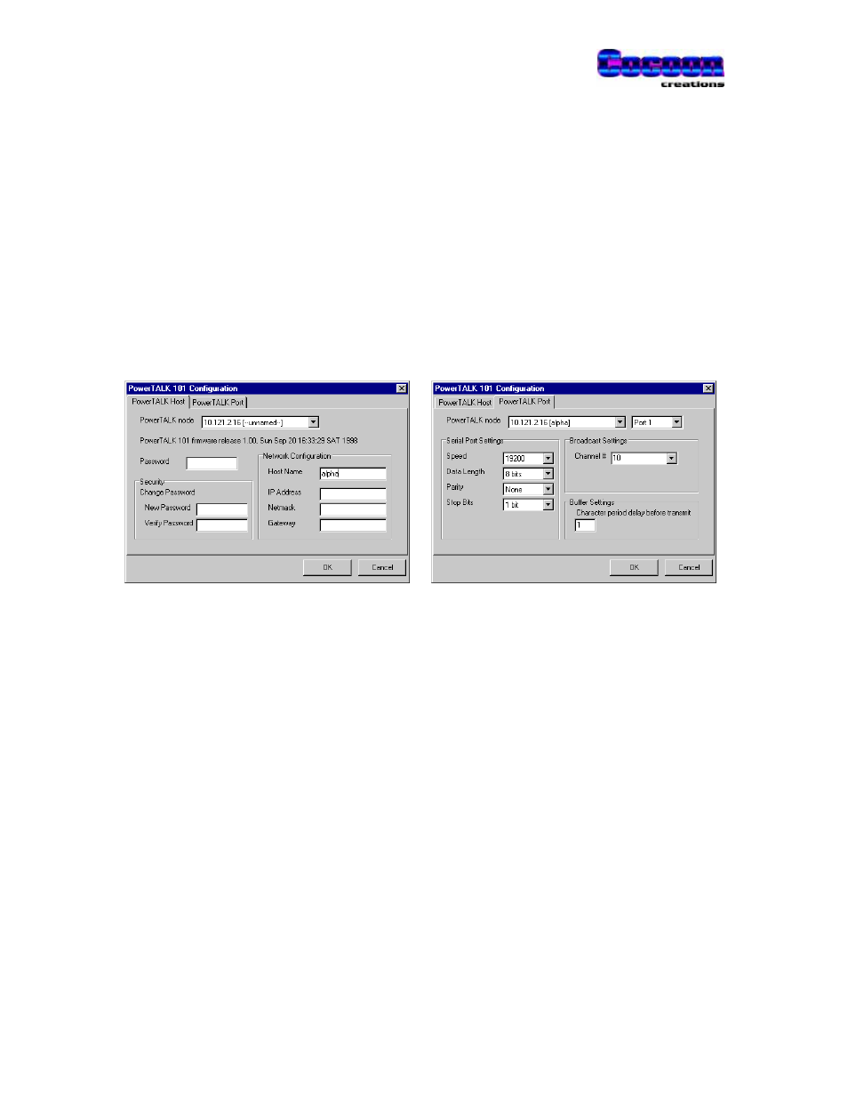 Powertalk 98 examples | Cocoon POWERTALK 101 User Manual | Page 32 / 55