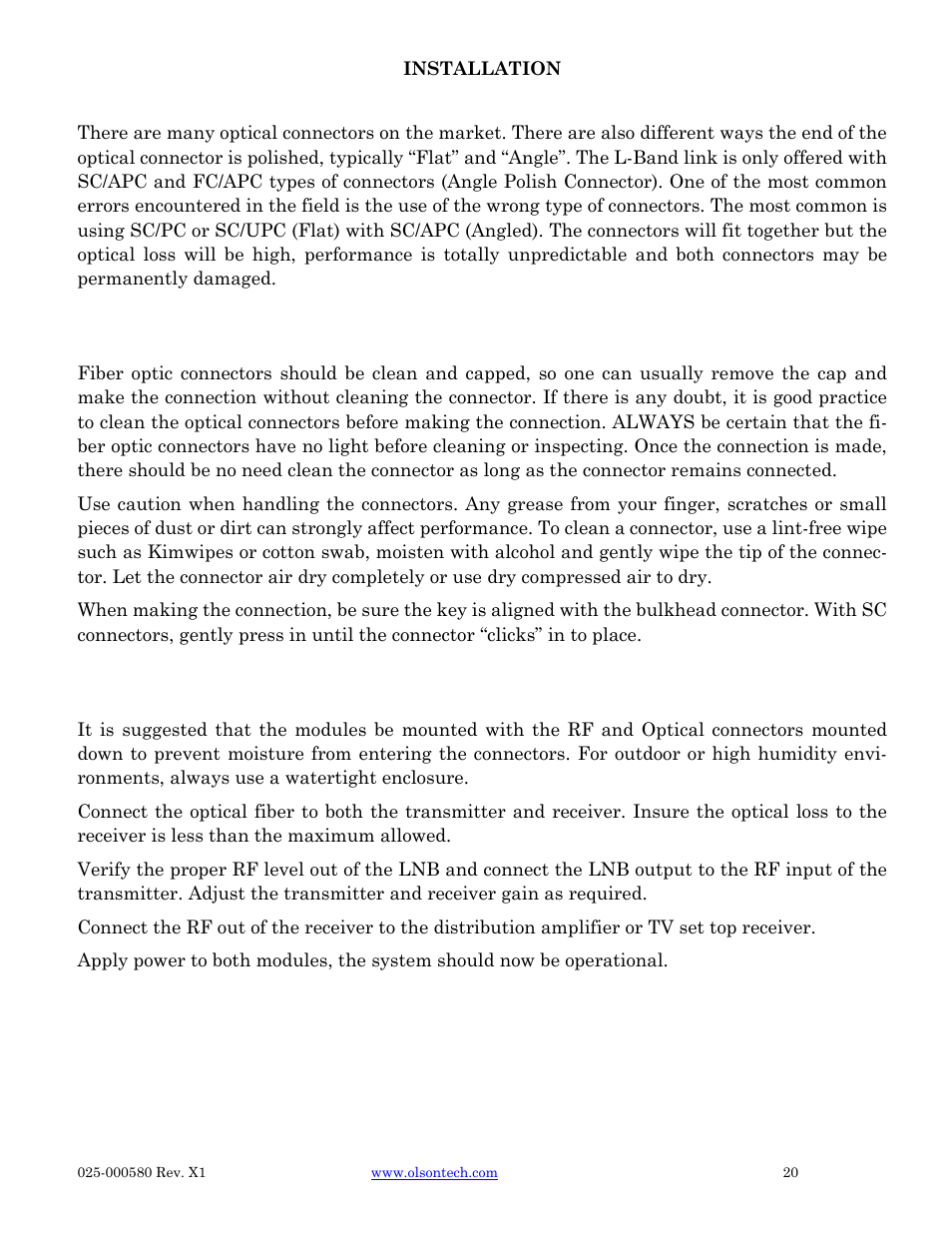 Olson Technology LP-CAN User Manual | Page 20 / 21