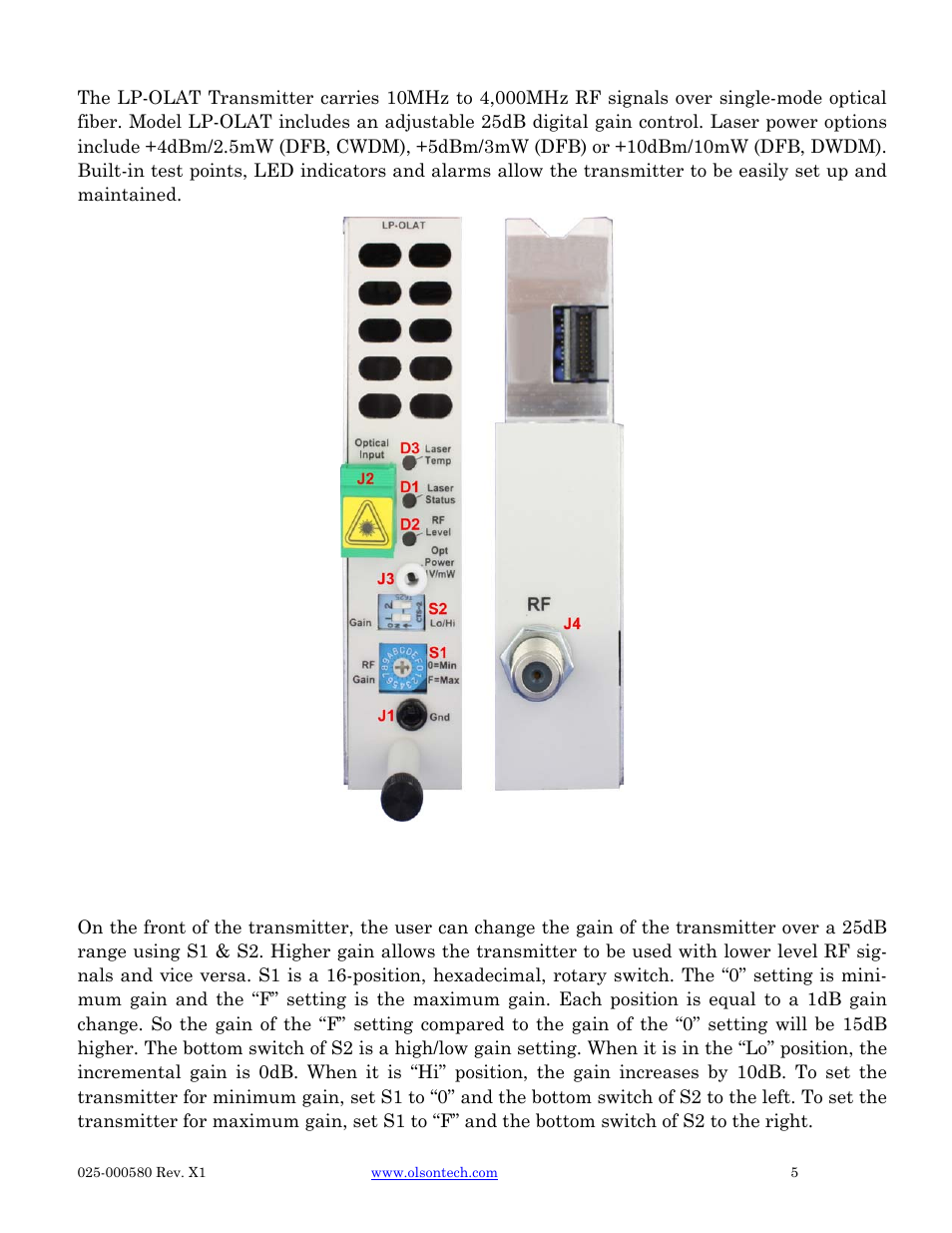 Olson Technology LP-CAN User Manual | Page 5 / 21