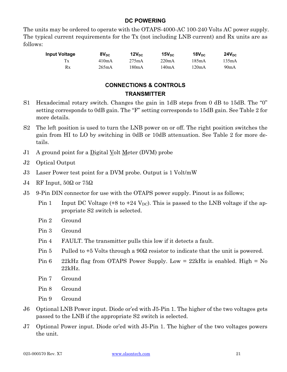 Olson Technology CAN User Manual | Page 21 / 27