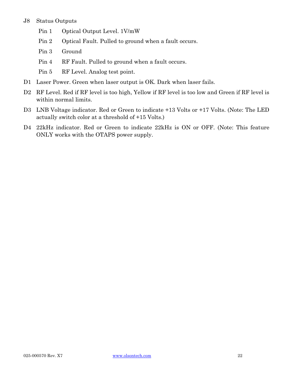 Olson Technology CAN User Manual | Page 22 / 27