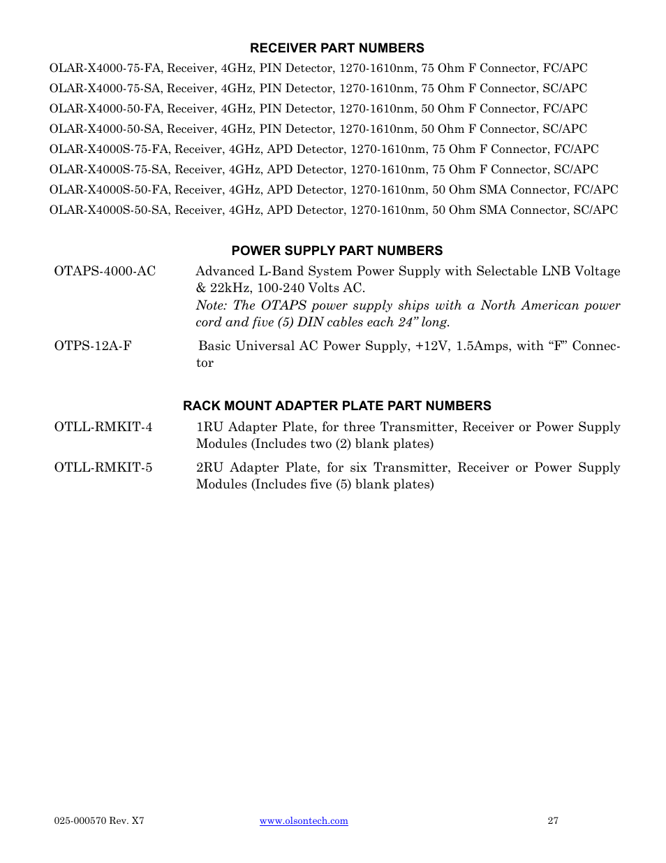 Olson Technology CAN User Manual | Page 27 / 27