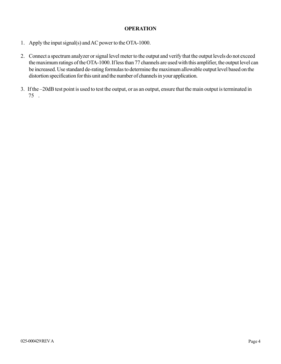 Olson Technology OTA-1000 User Manual | Page 4 / 5