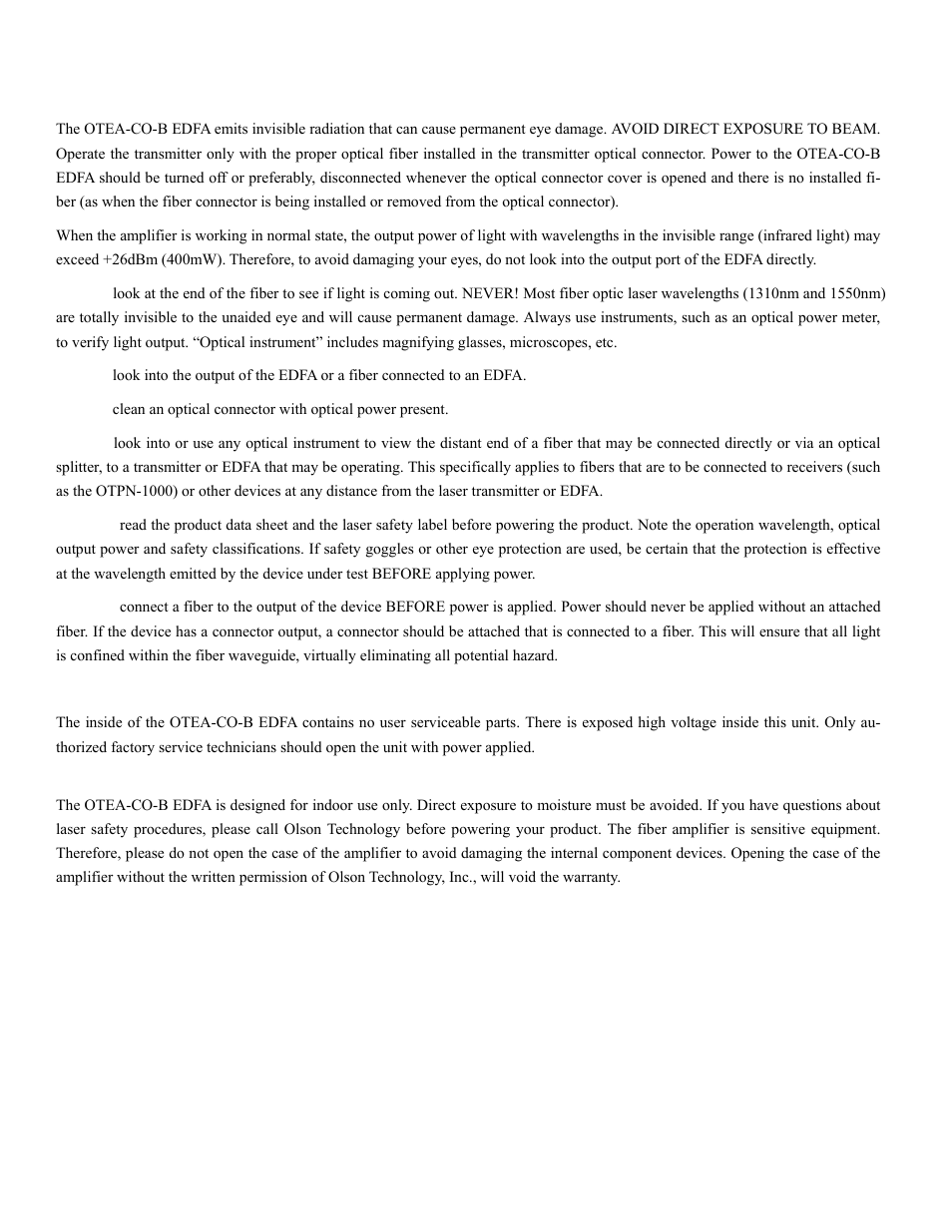 Olson Technology OTEB-CO-B User Manual | Page 3 / 8