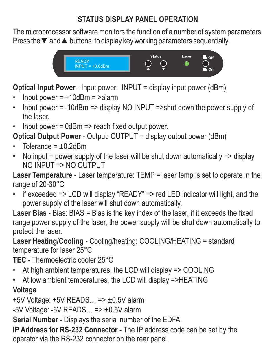 Olson Technology OTEB-CO-B EDFA WITHOUT SNMP User Manual | Page 4 / 8