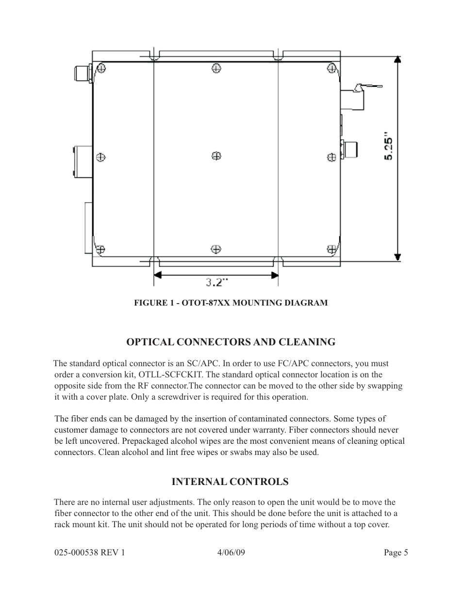 Olson Technology OTLT-87XX-40-SA User Manual | Page 5 / 6