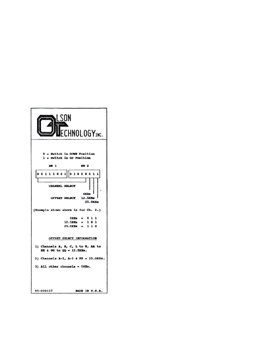 Olson Technology OTM-3000-HR User Manual | Page 3 / 13