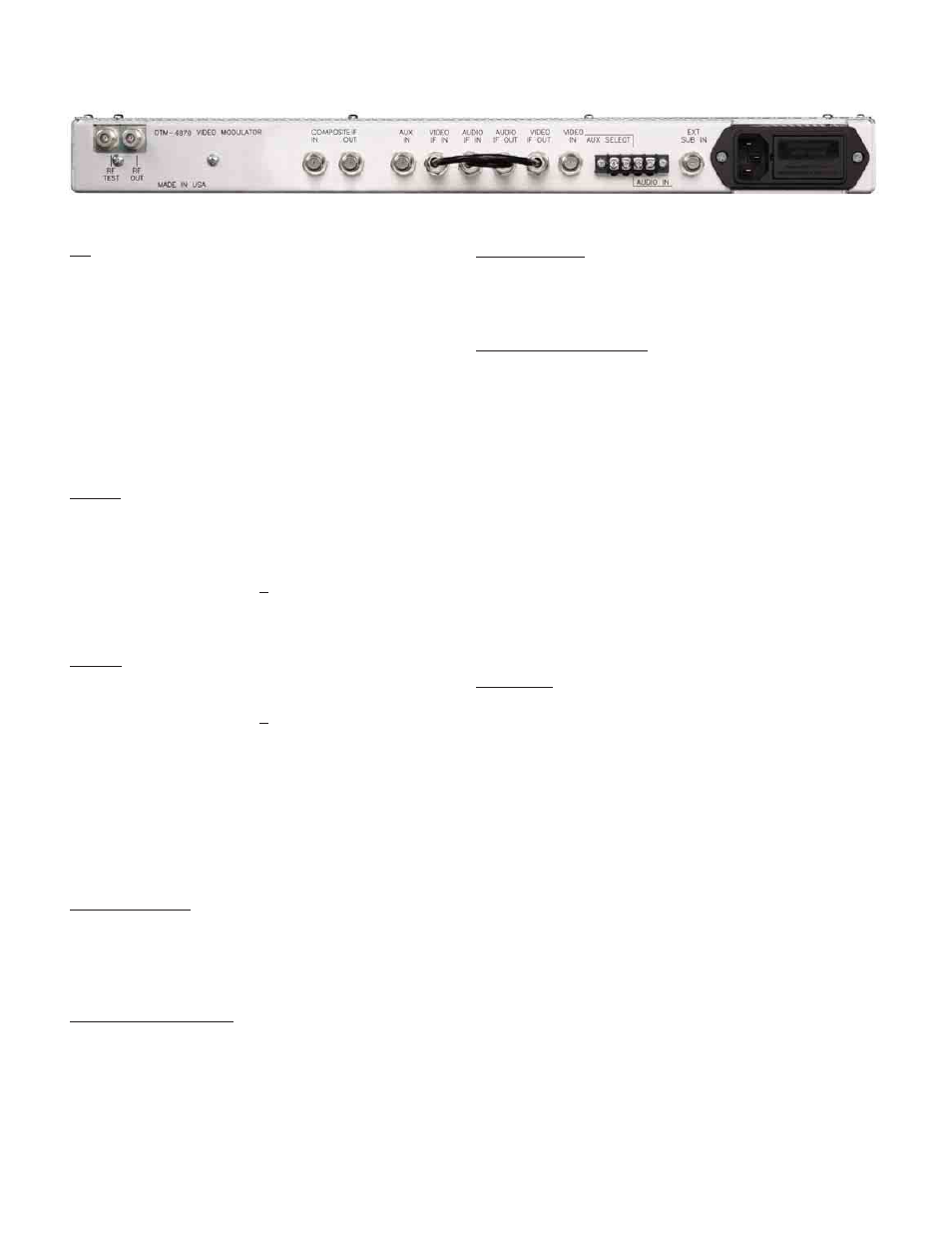 Olson Technology OTM-4870 User Manual | Page 2 / 14