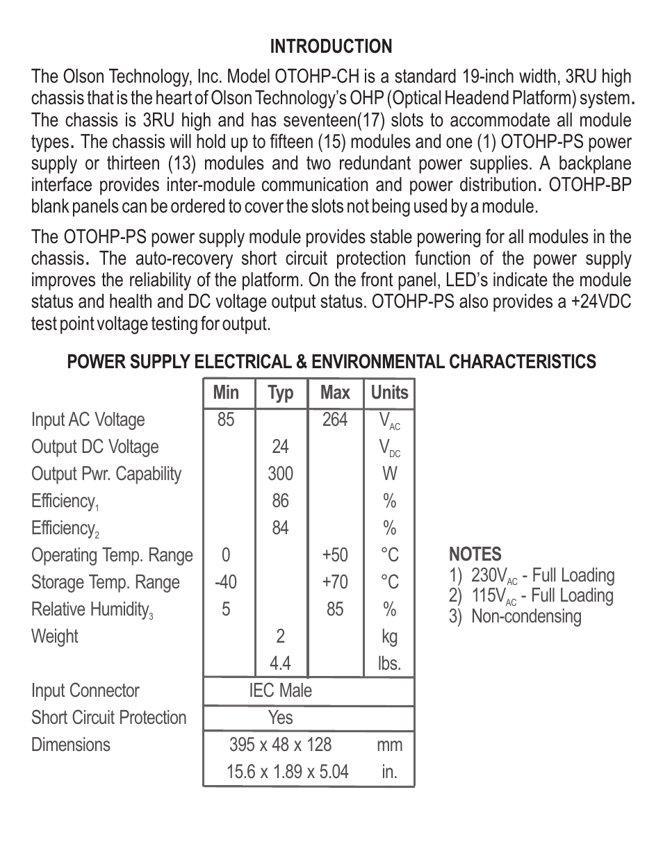 Olson Technology OTOHP-CH User Manual | Page 3 / 8