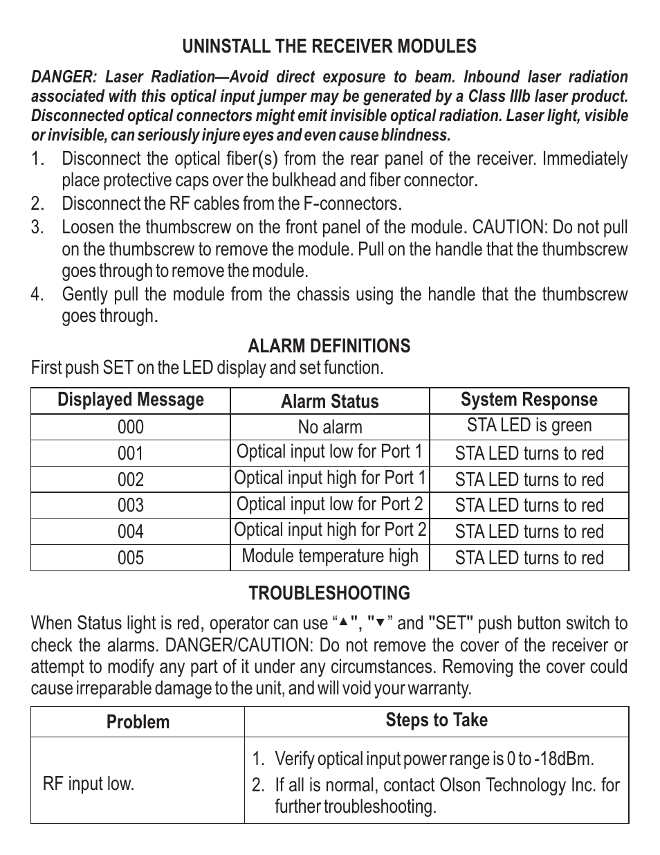 Olson Technology OTOHP-FRX User Manual | Page 6 / 8