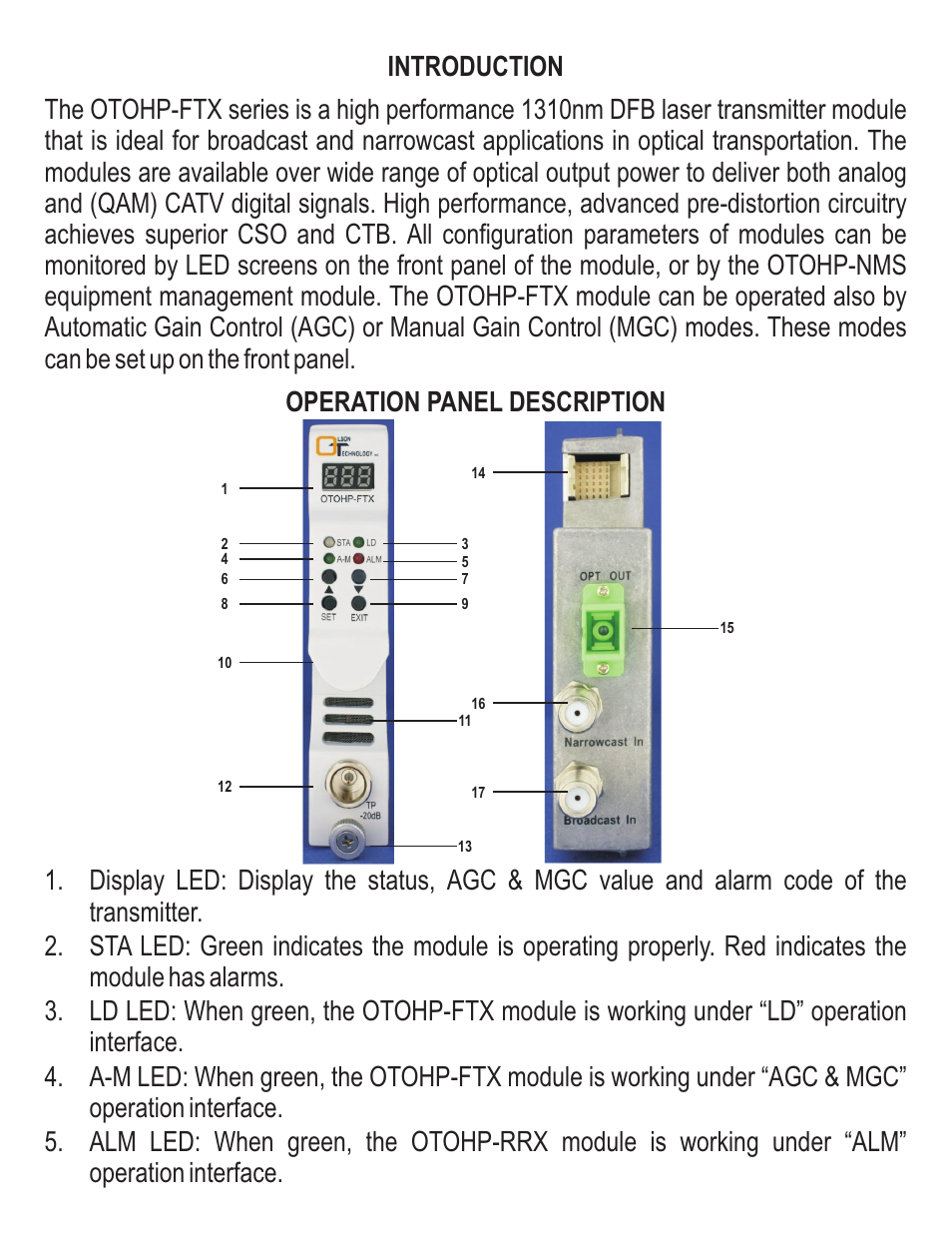 Olson Technology OTOHP-FTX User Manual | Page 3 / 8