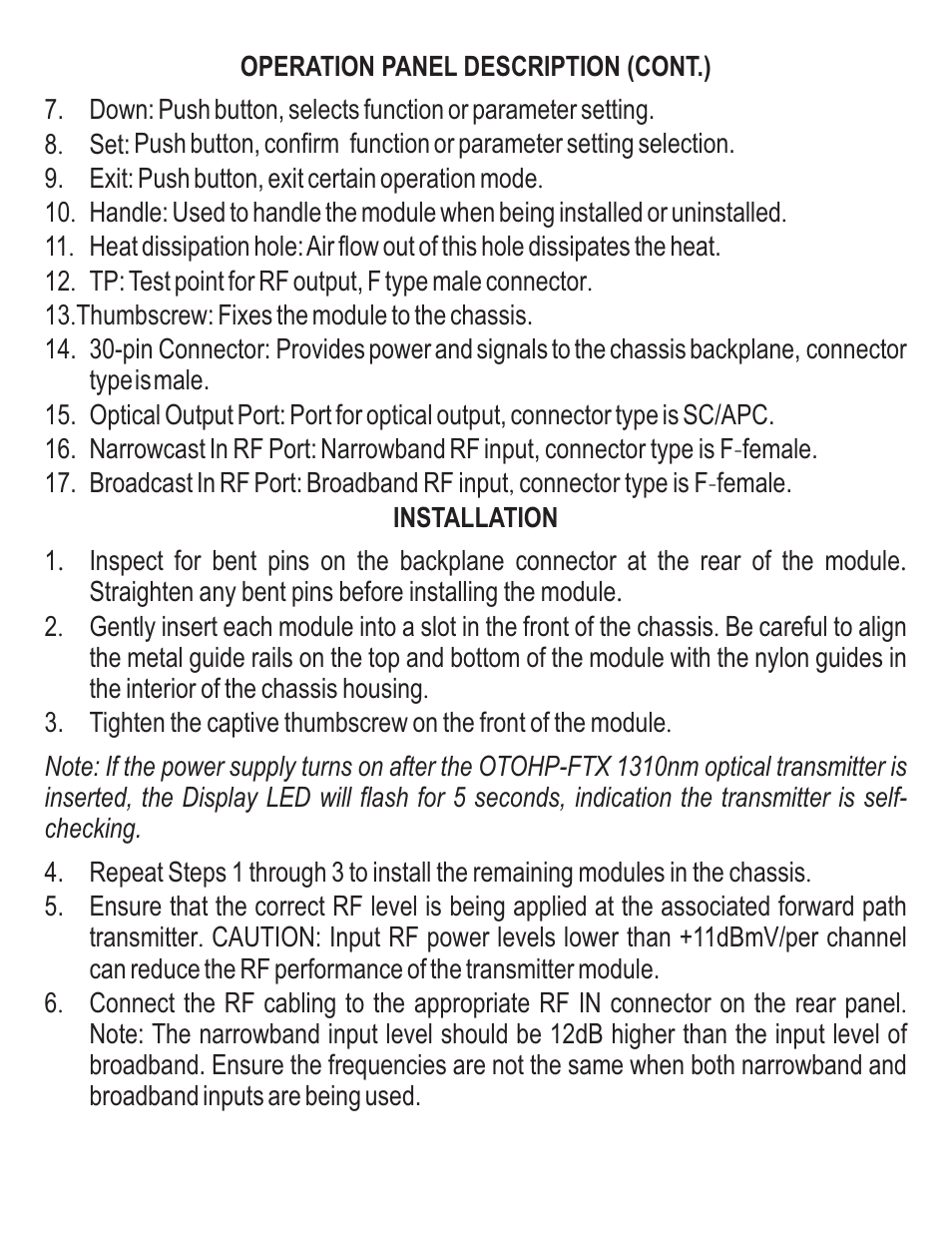 Olson Technology OTOHP-FTX User Manual | Page 4 / 8