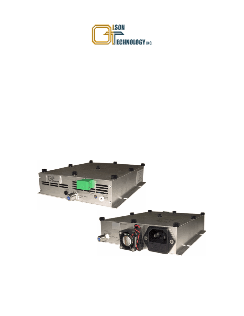 Olson Technology OTOR-300 User Manual | 6 pages