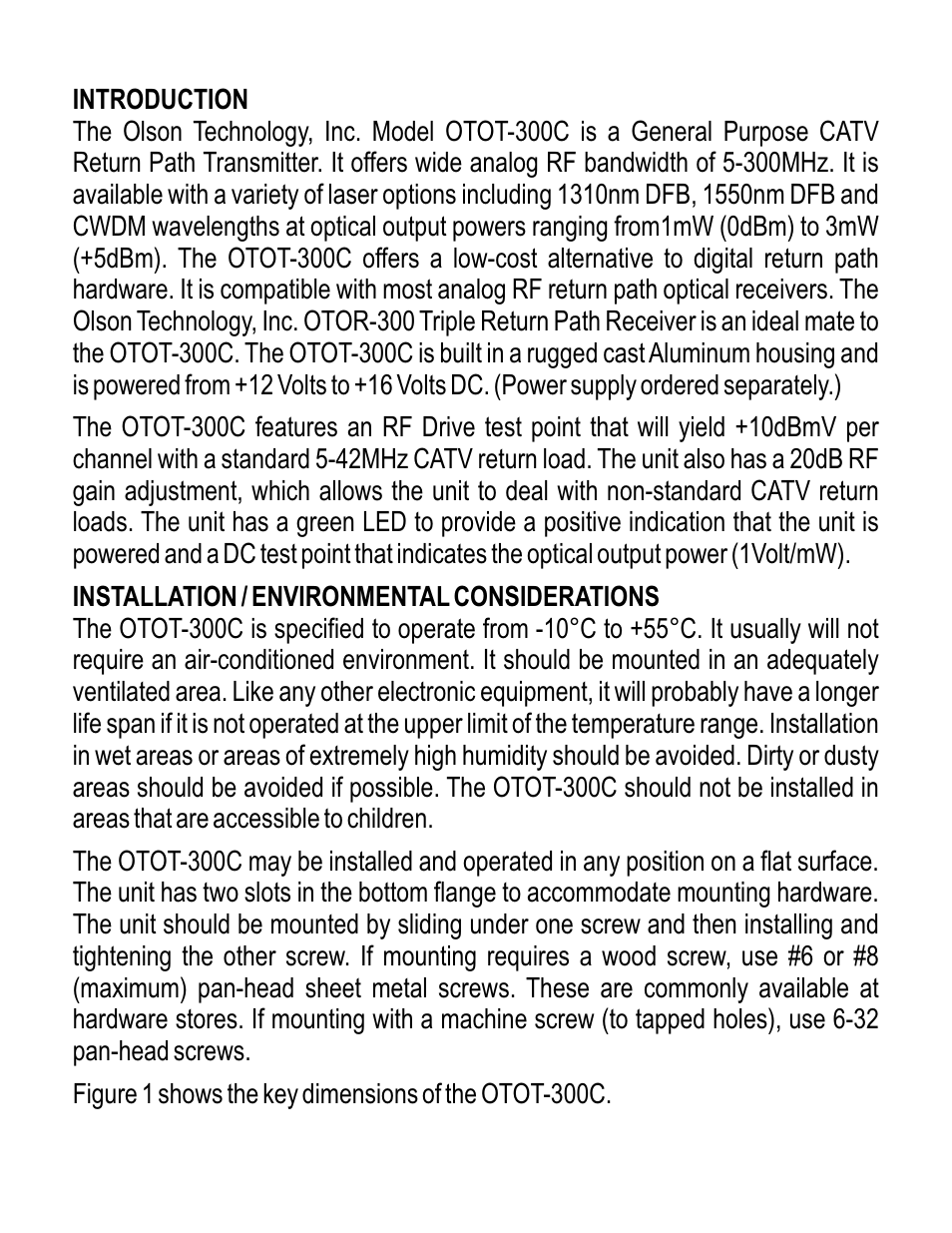 Olson Technology MUSCLE-300C User Manual | Page 3 / 8