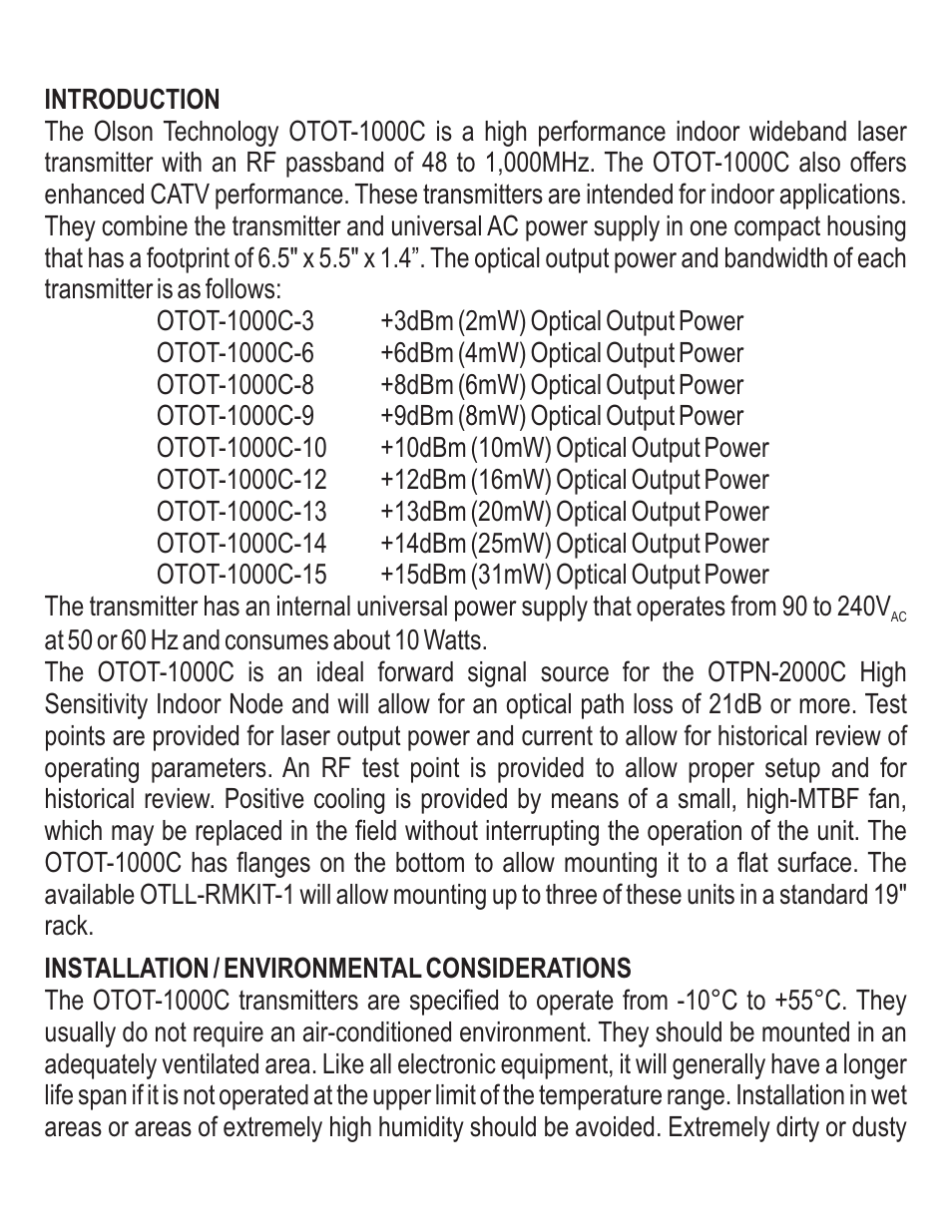 Olson Technology MUSCLE-1000C User Manual | Page 3 / 8