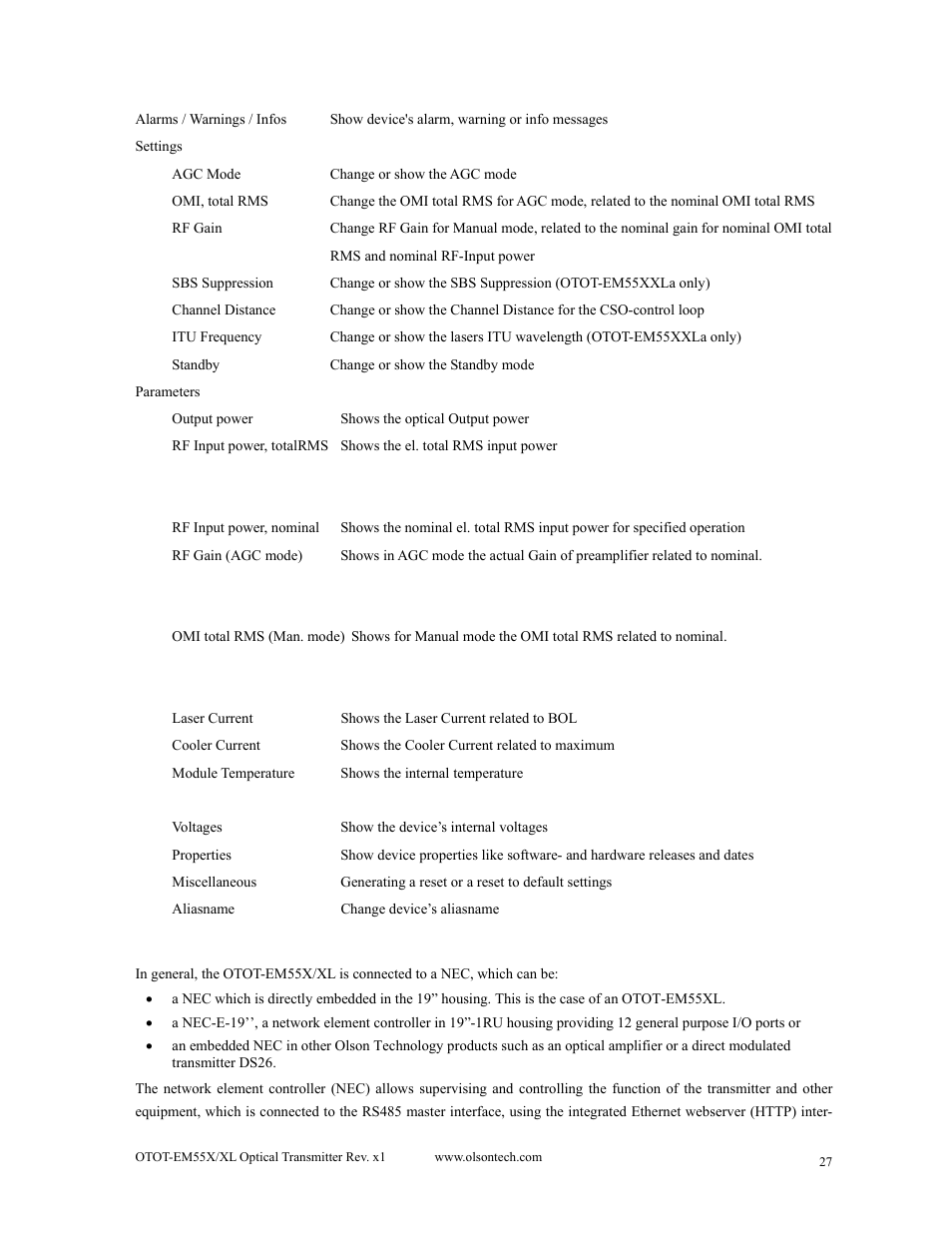 Olson Technology MUSCLE-EM55X User Manual | Page 28 / 69