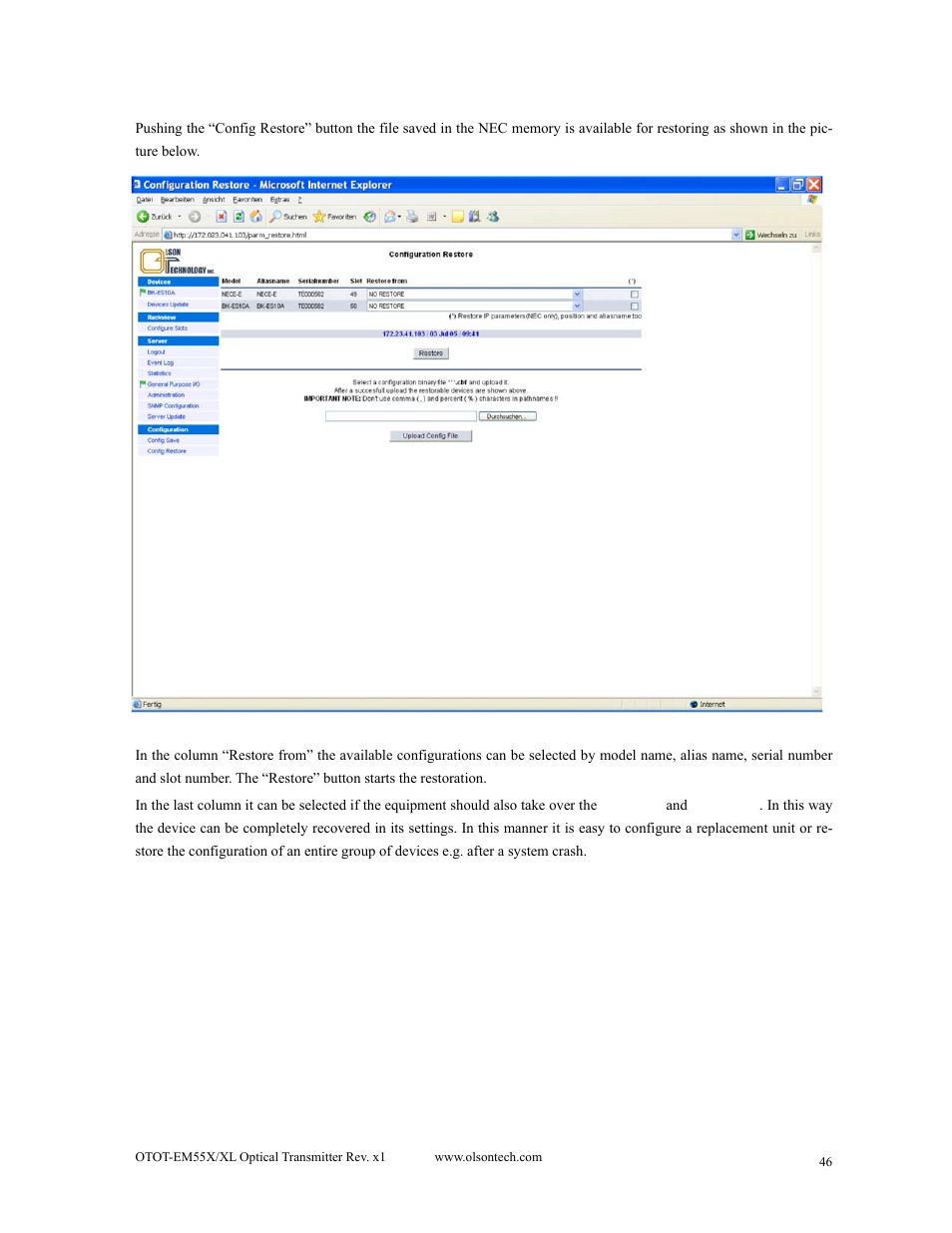 Olson Technology MUSCLE-EM55X User Manual | Page 47 / 69