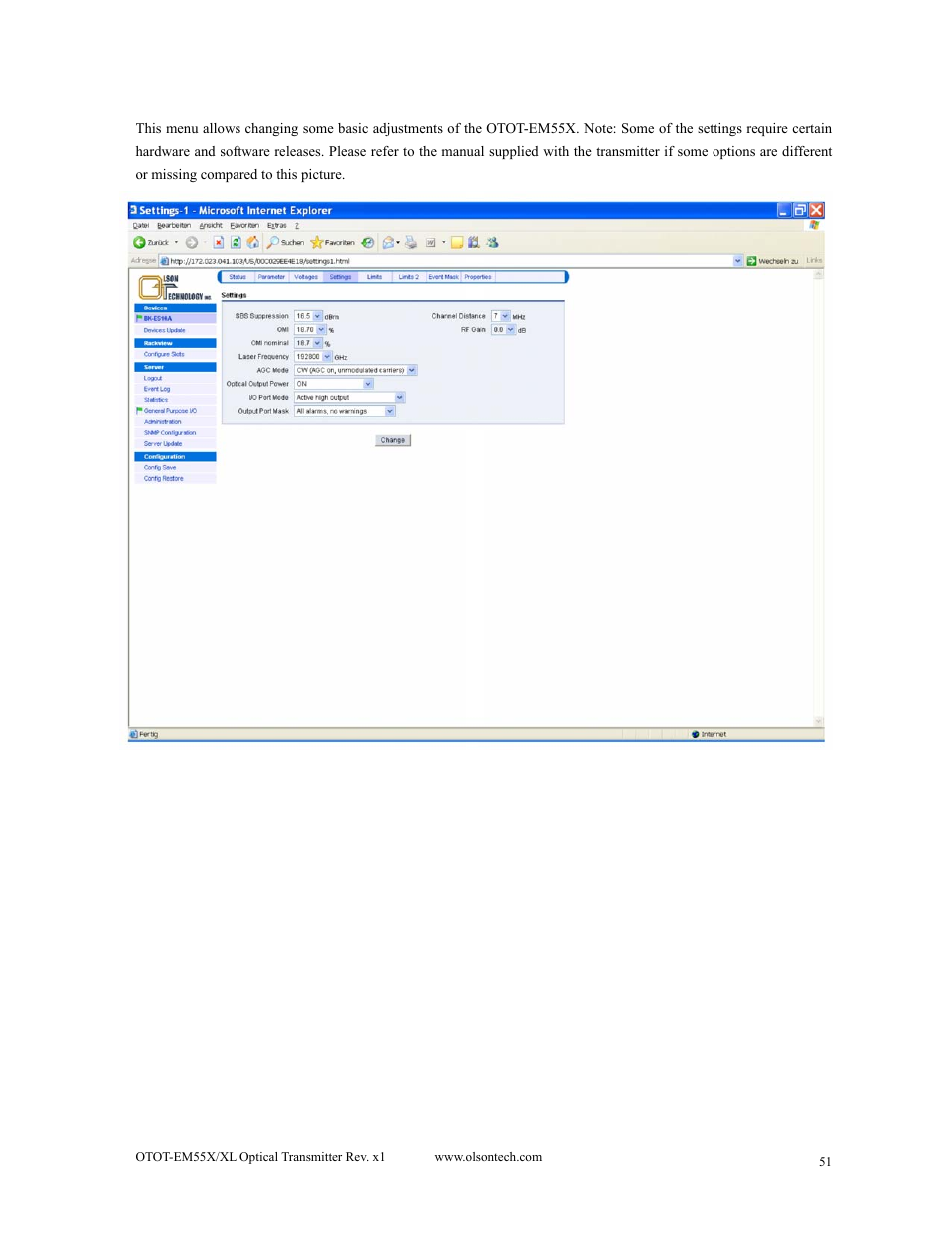 Olson Technology MUSCLE-EM55X User Manual | Page 52 / 69