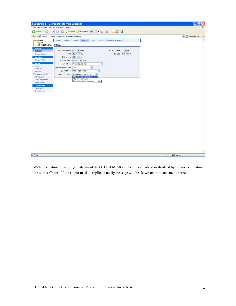 Olson Technology MUSCLE-EM55X User Manual | Page 61 / 69