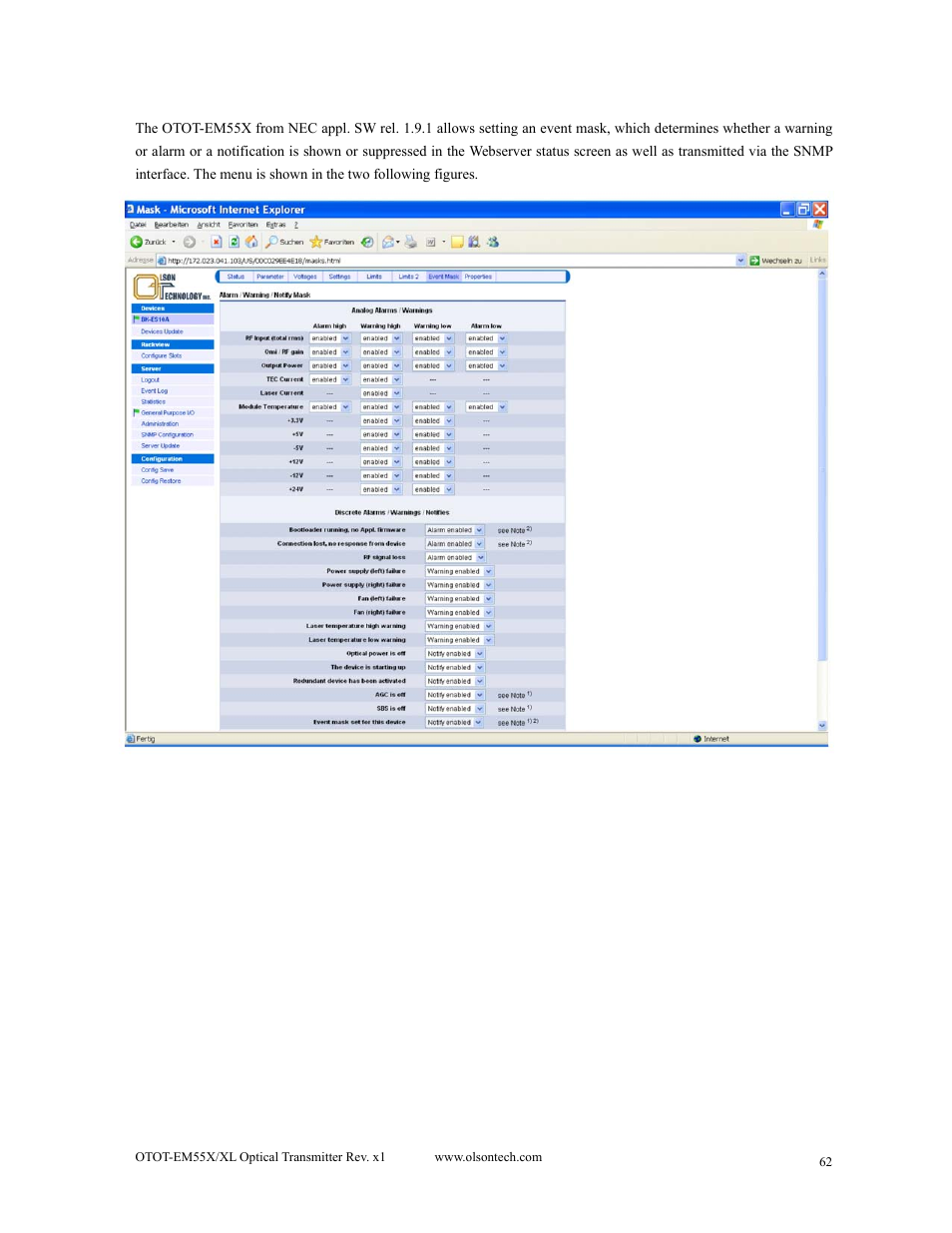 Olson Technology MUSCLE-EM55X User Manual | Page 63 / 69