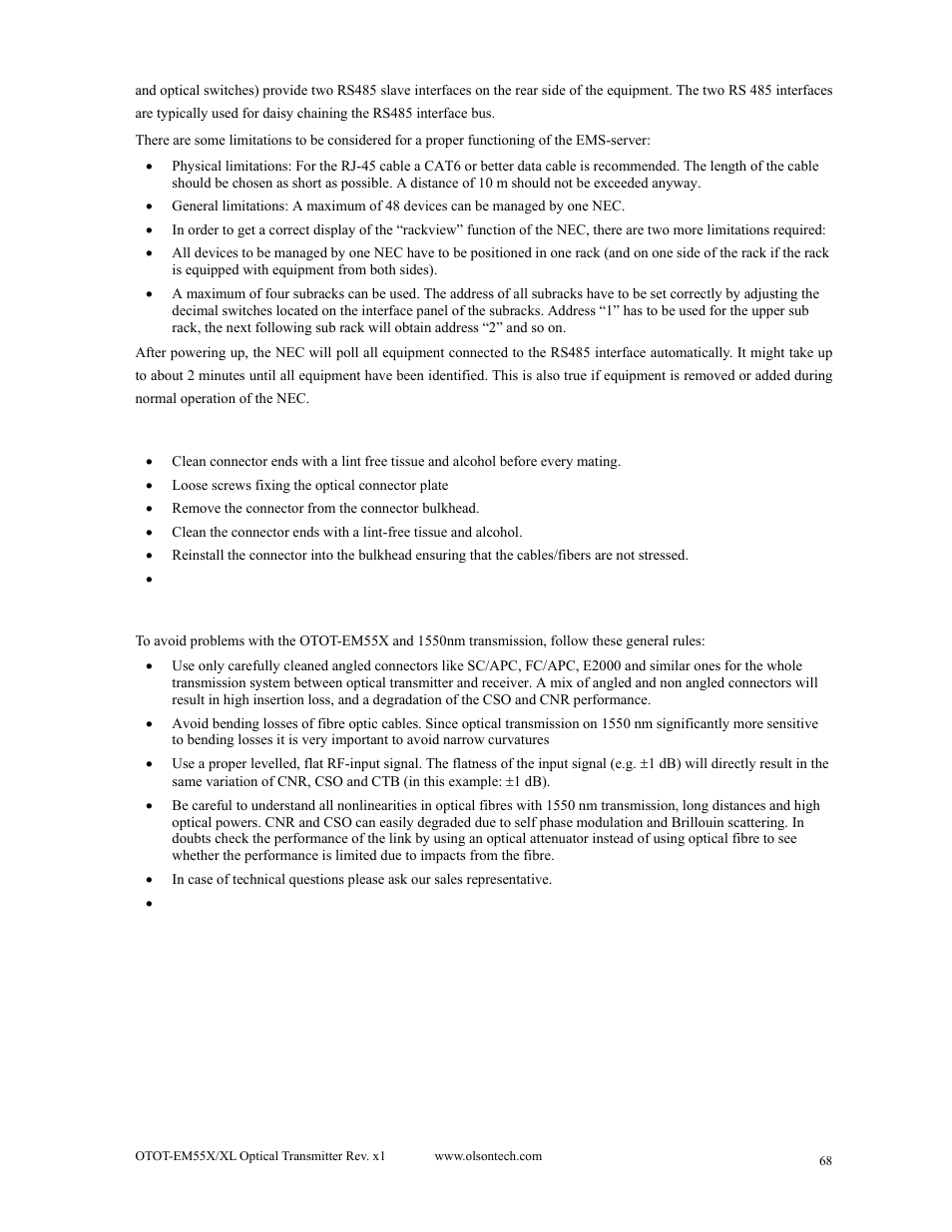 Olson Technology MUSCLE-EM55X User Manual | Page 69 / 69