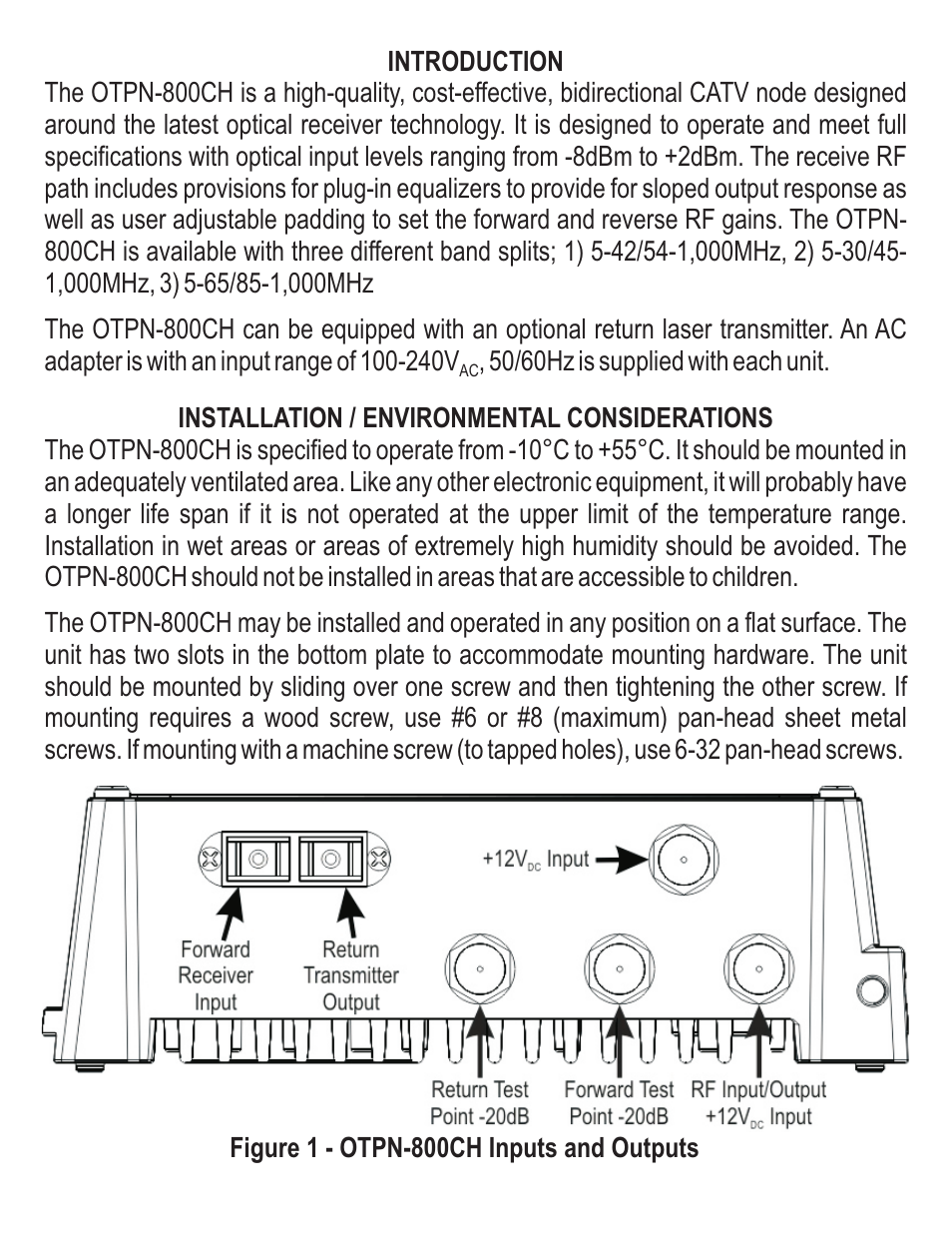 Olson Technology OTPN-800CH User Manual | Page 3 / 8
