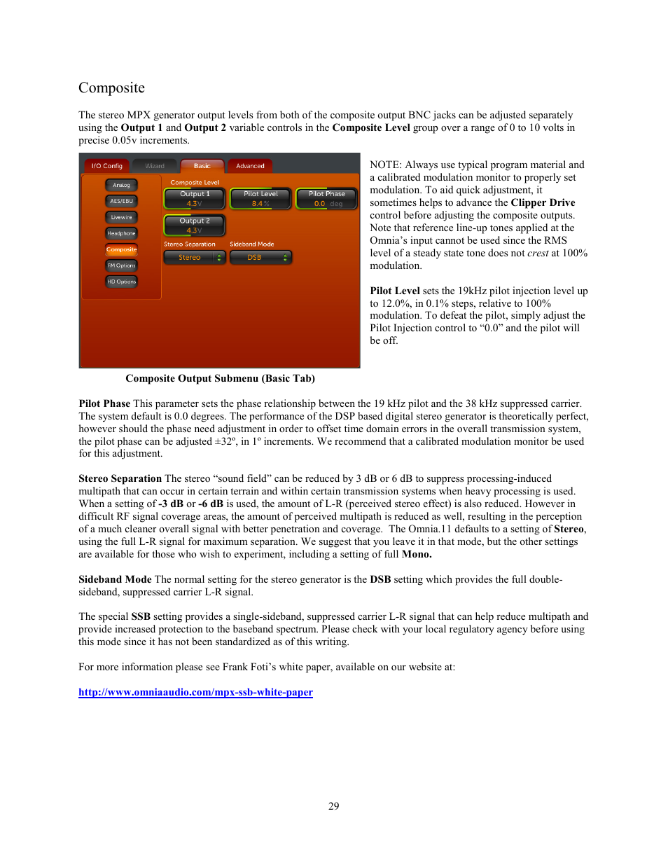 Composite | Omnia Audio Omnia.11 User Manual | Page 45 / 102