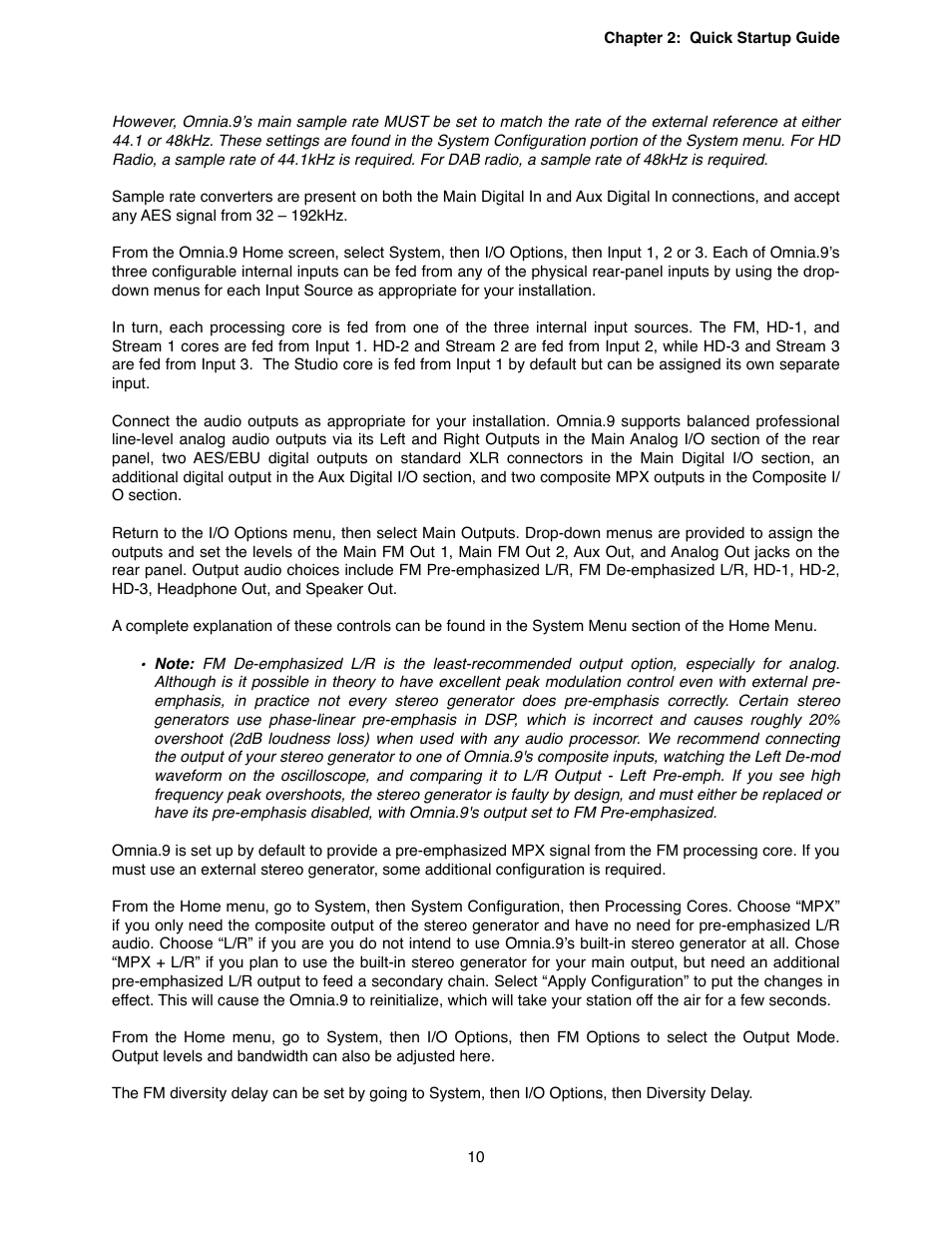 Omnia Audio Omnia.9 User Manual | Page 10 / 196